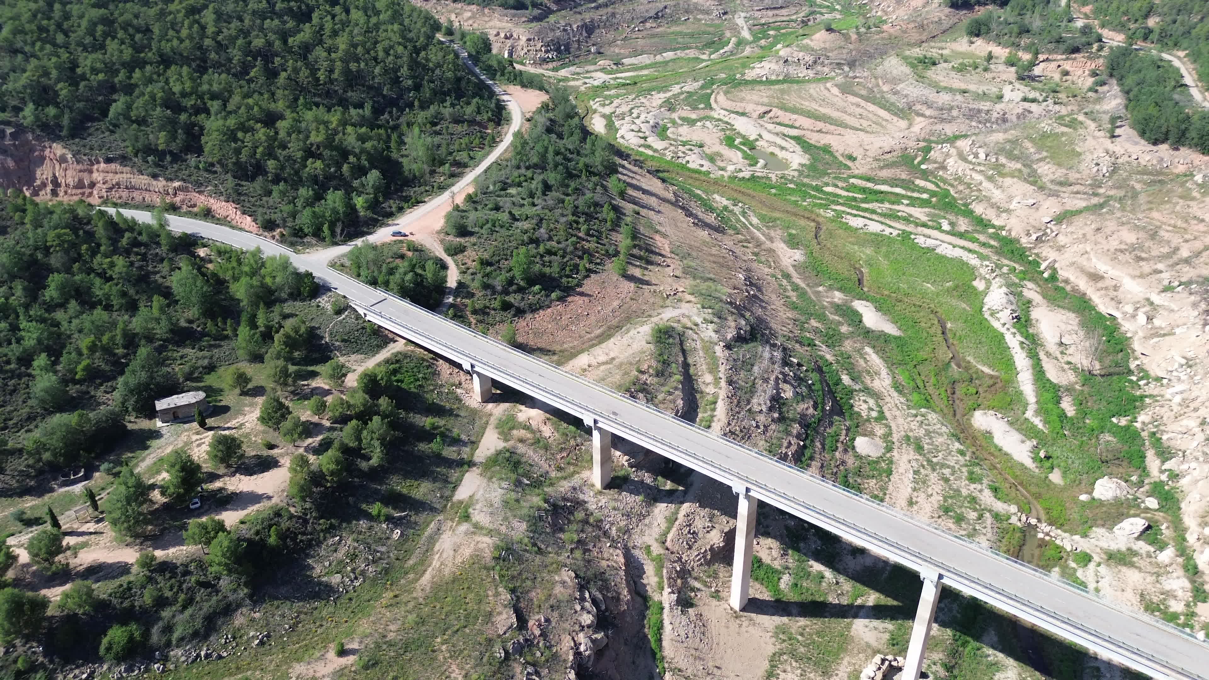 Drought in Catalonia: Rialb Reservoir (Drone Videos)