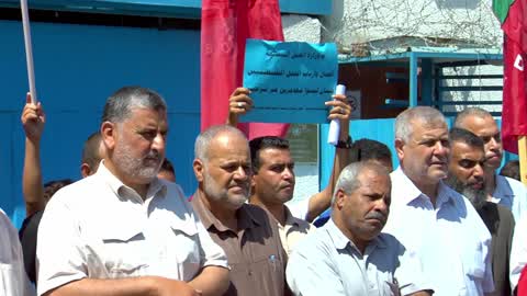 Palestinian Protest Demanding The Lebanse Government To Reverse Practices Against Refugees