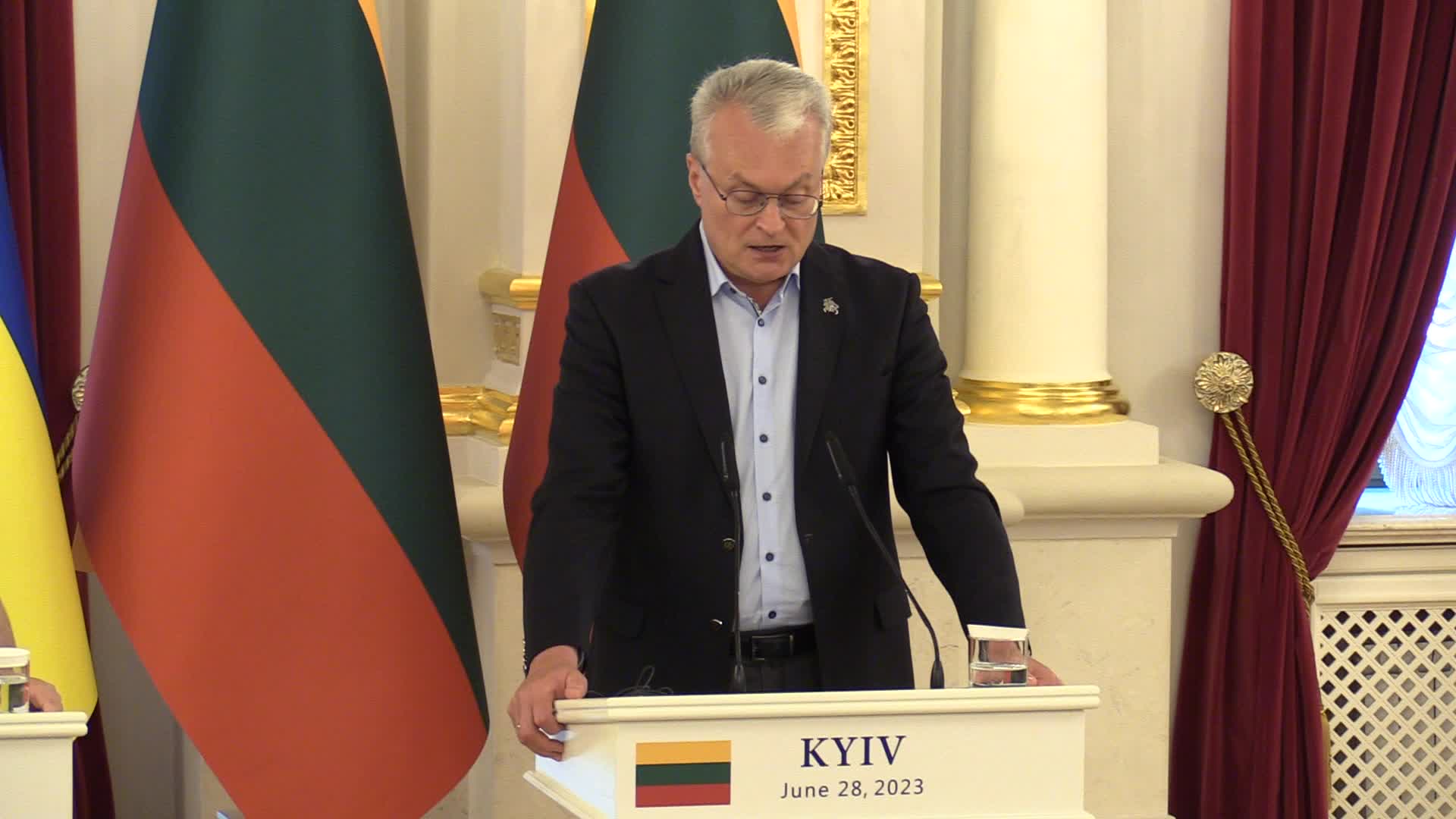 Polish,Lithuanian and Ukrainian Presidents give a joint press-conference in Kyiv, amid Russia's invasion of Ukraine.