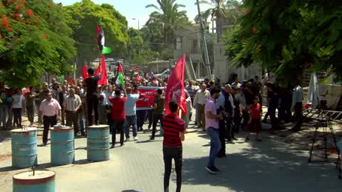 Palestinian Protest Demanding The Lebanse Government To Reverse Practices Against Refugees