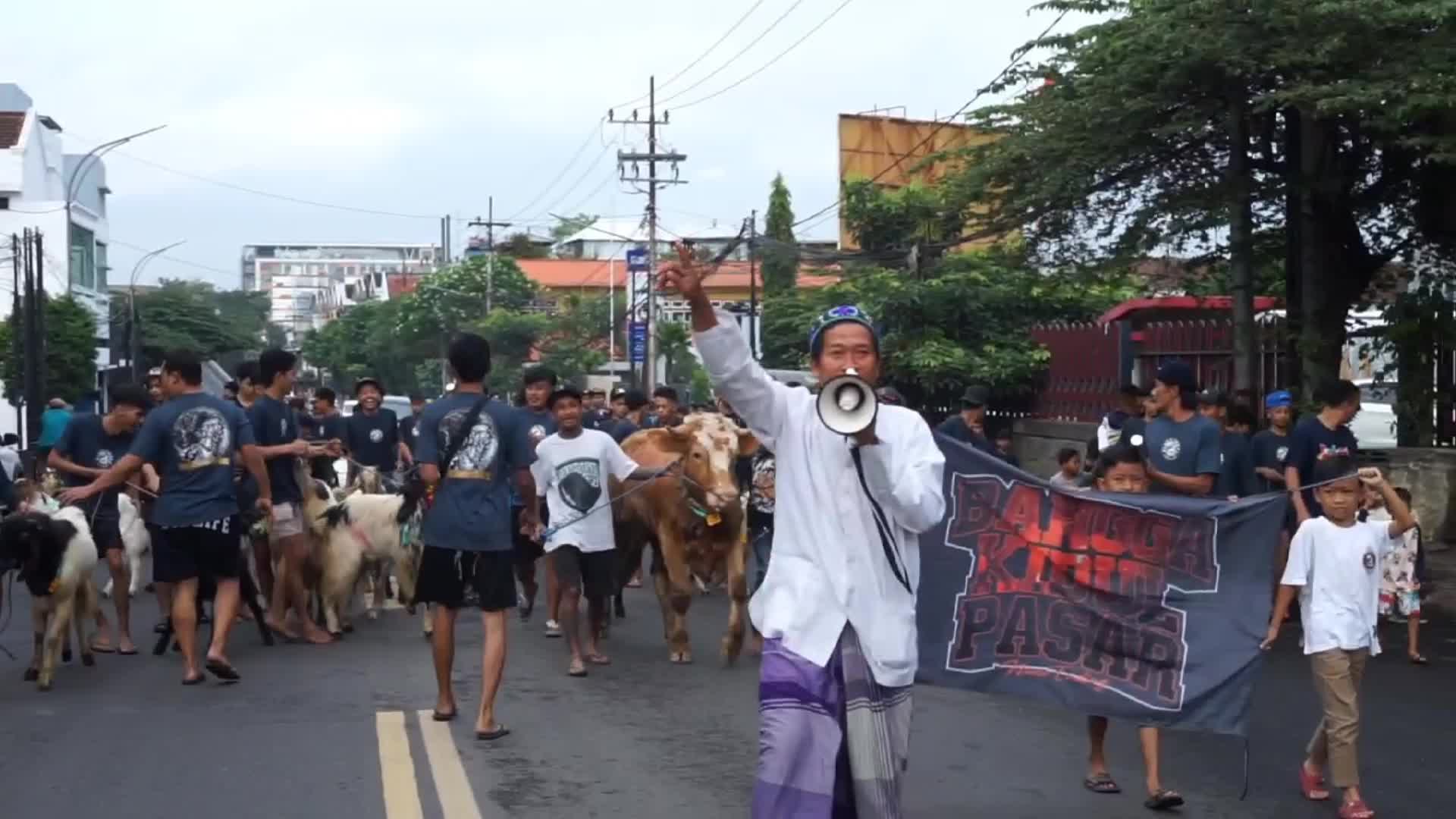Eid Ad-Adha livestocks parade in Indonesia 