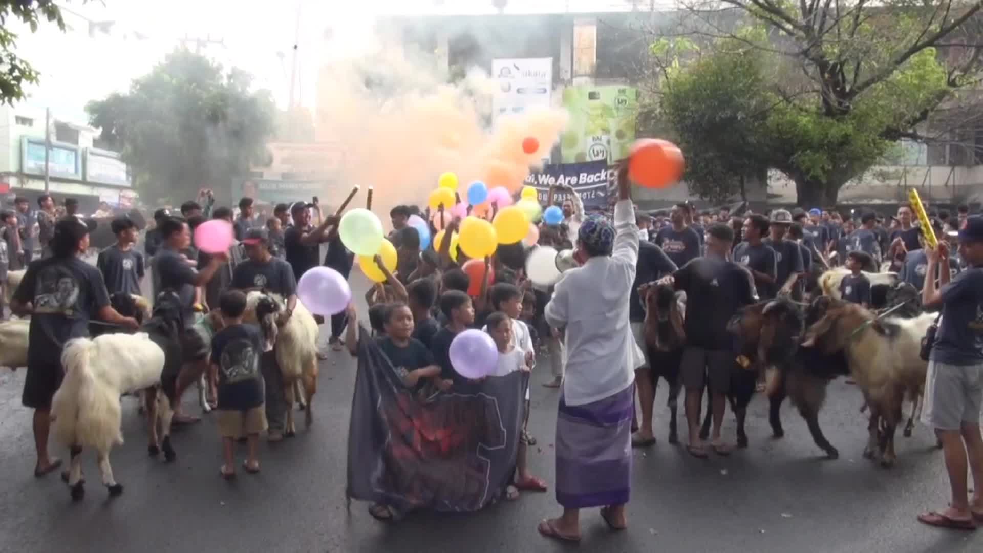 Eid Ad-Adha livestocks parade in Indonesia 