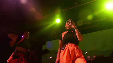The argentinian feminist singer Miss Bolivia in Madrid, Spain