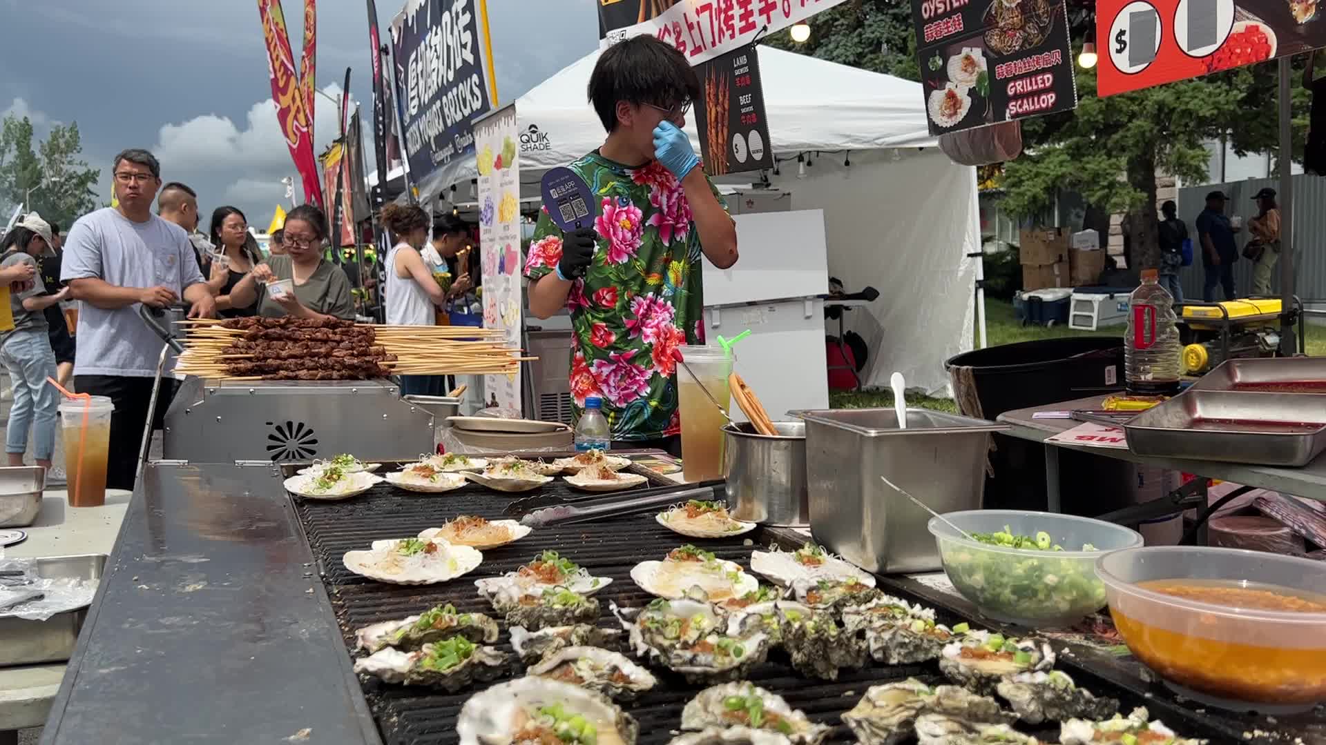 Grilled oysters