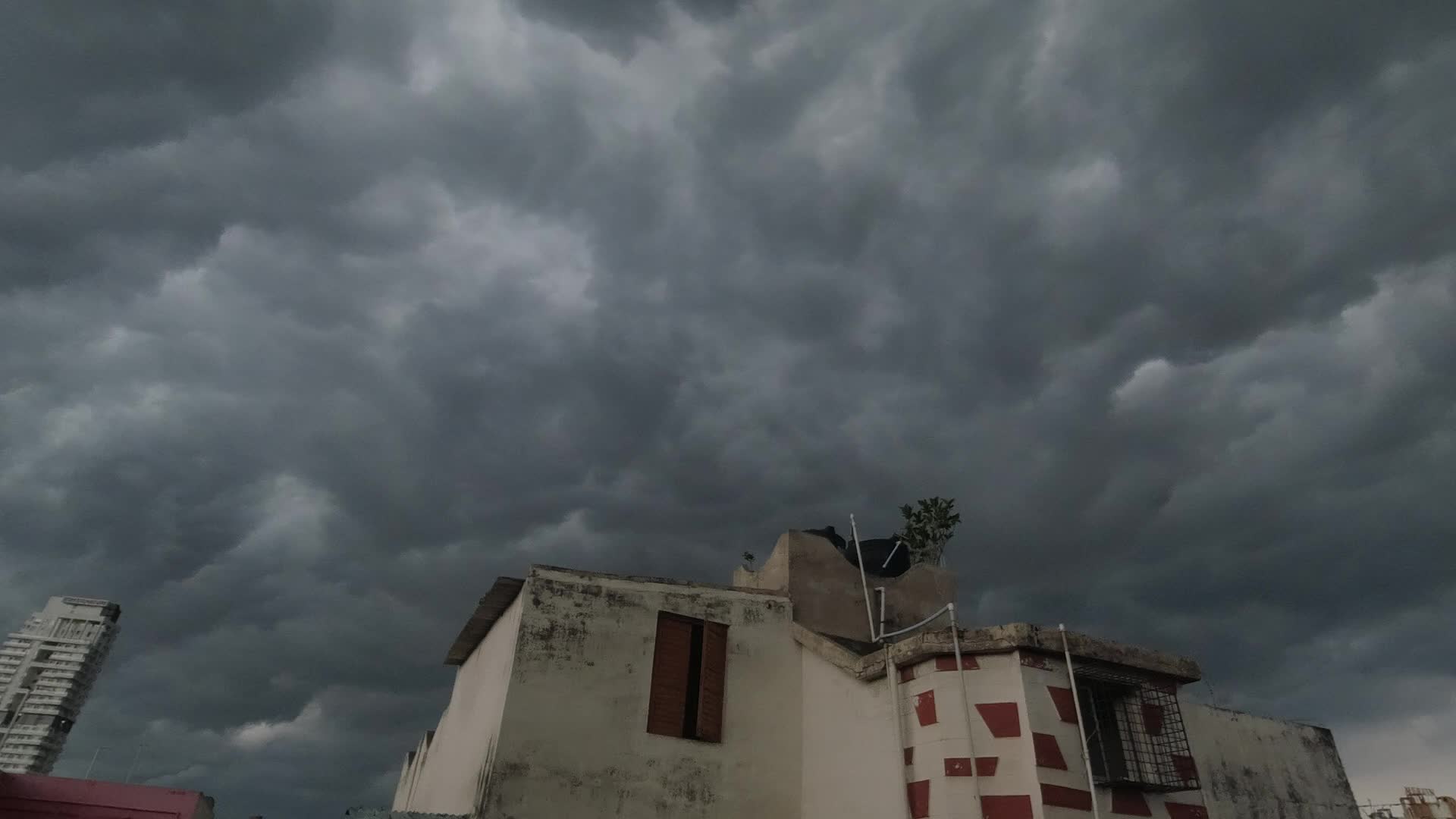 Heavy storm clouds over Kolkata.
