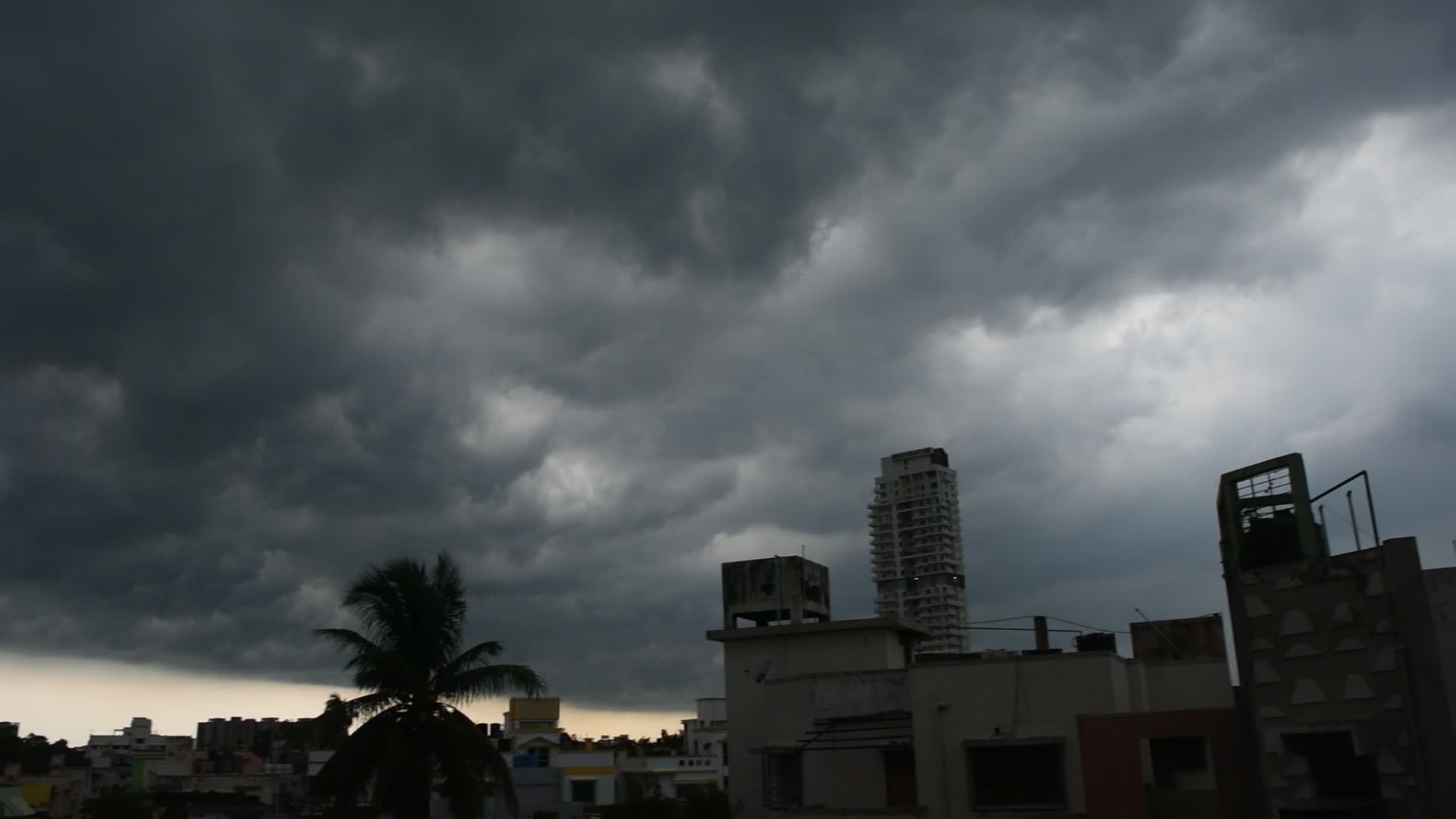 Heavy storm clouds over Kolkata.