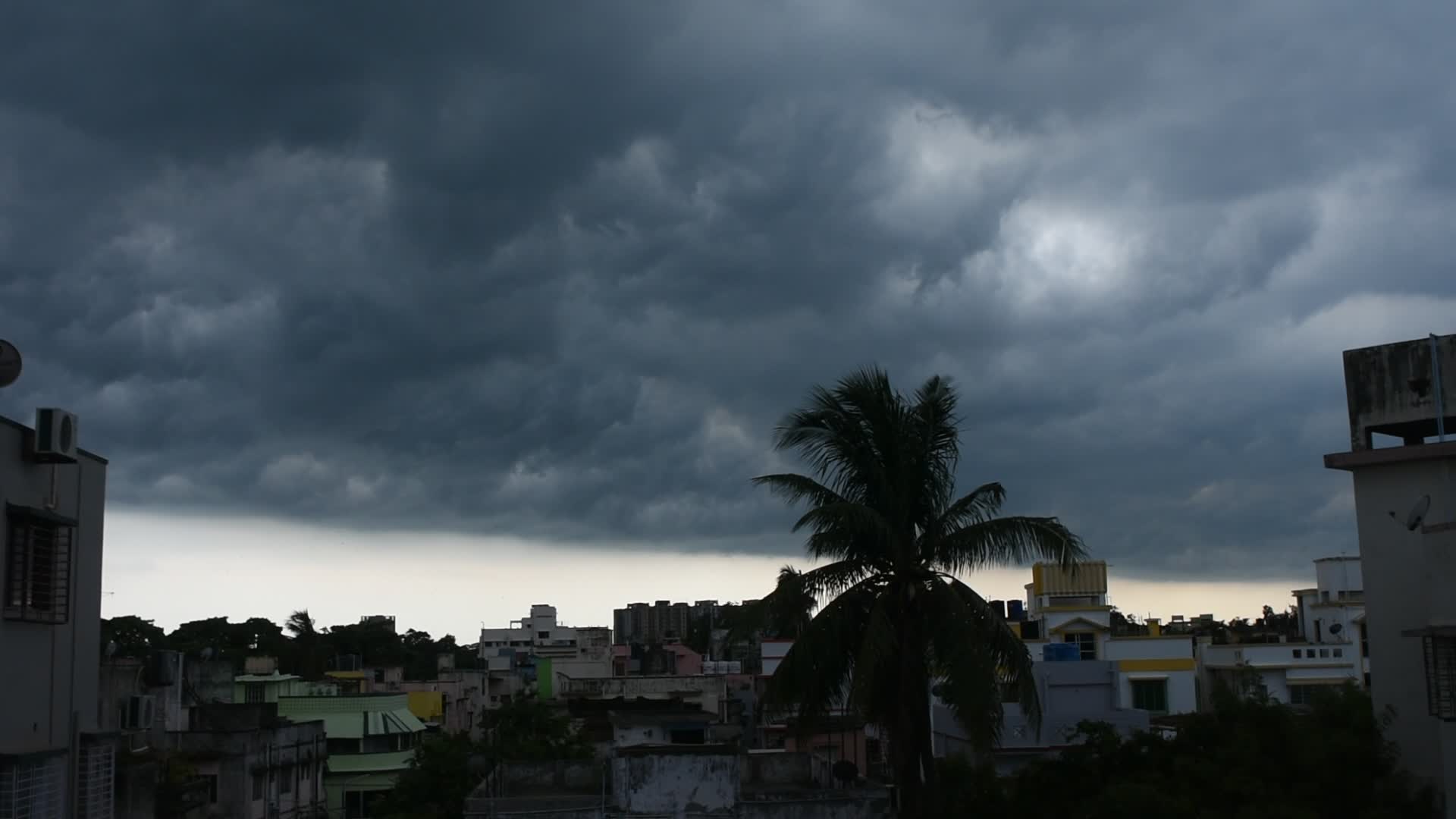 Heavy storm clouds over Kolkata.