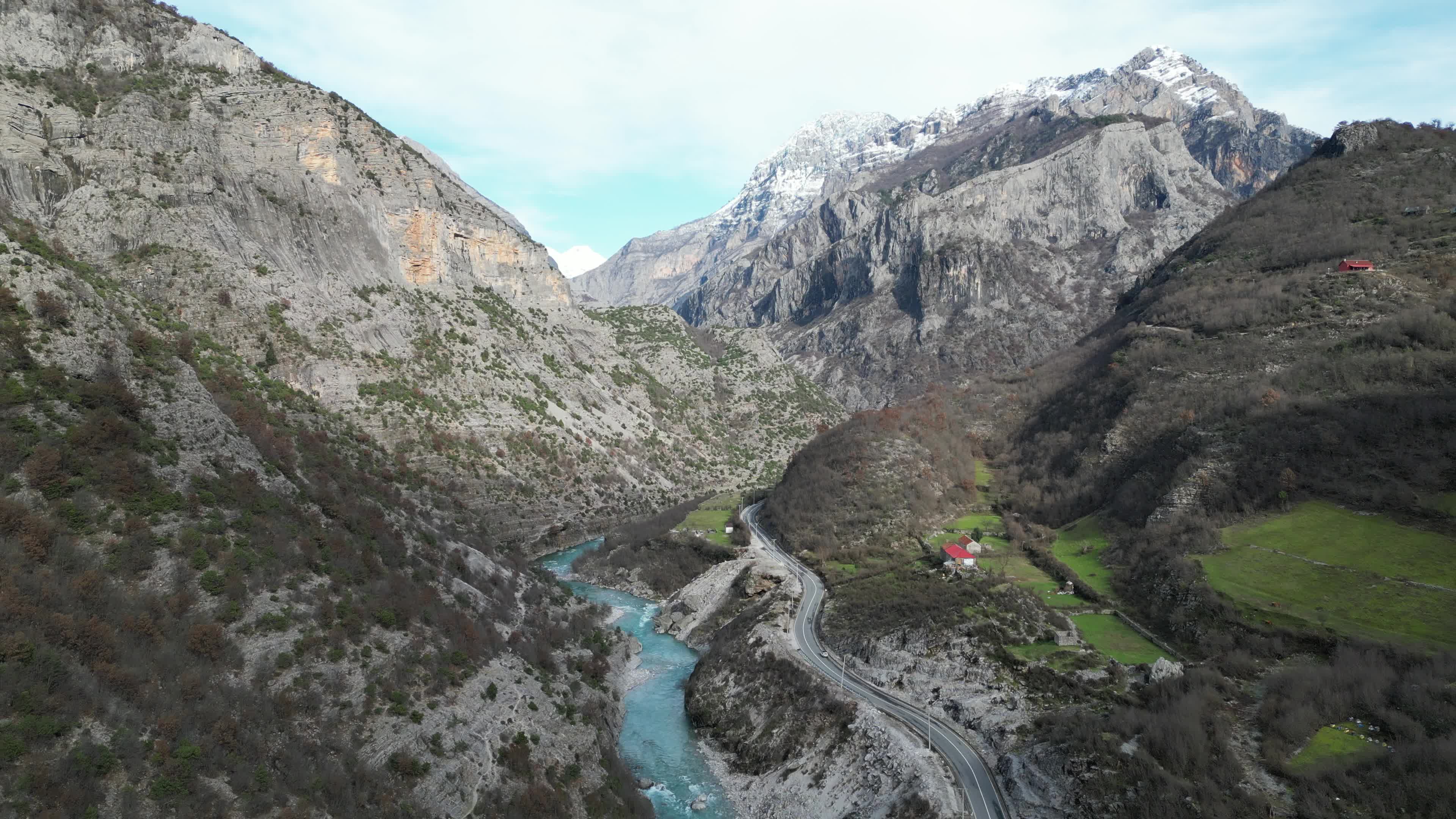 Drone videos of the beautiful mountains in northern Albania
