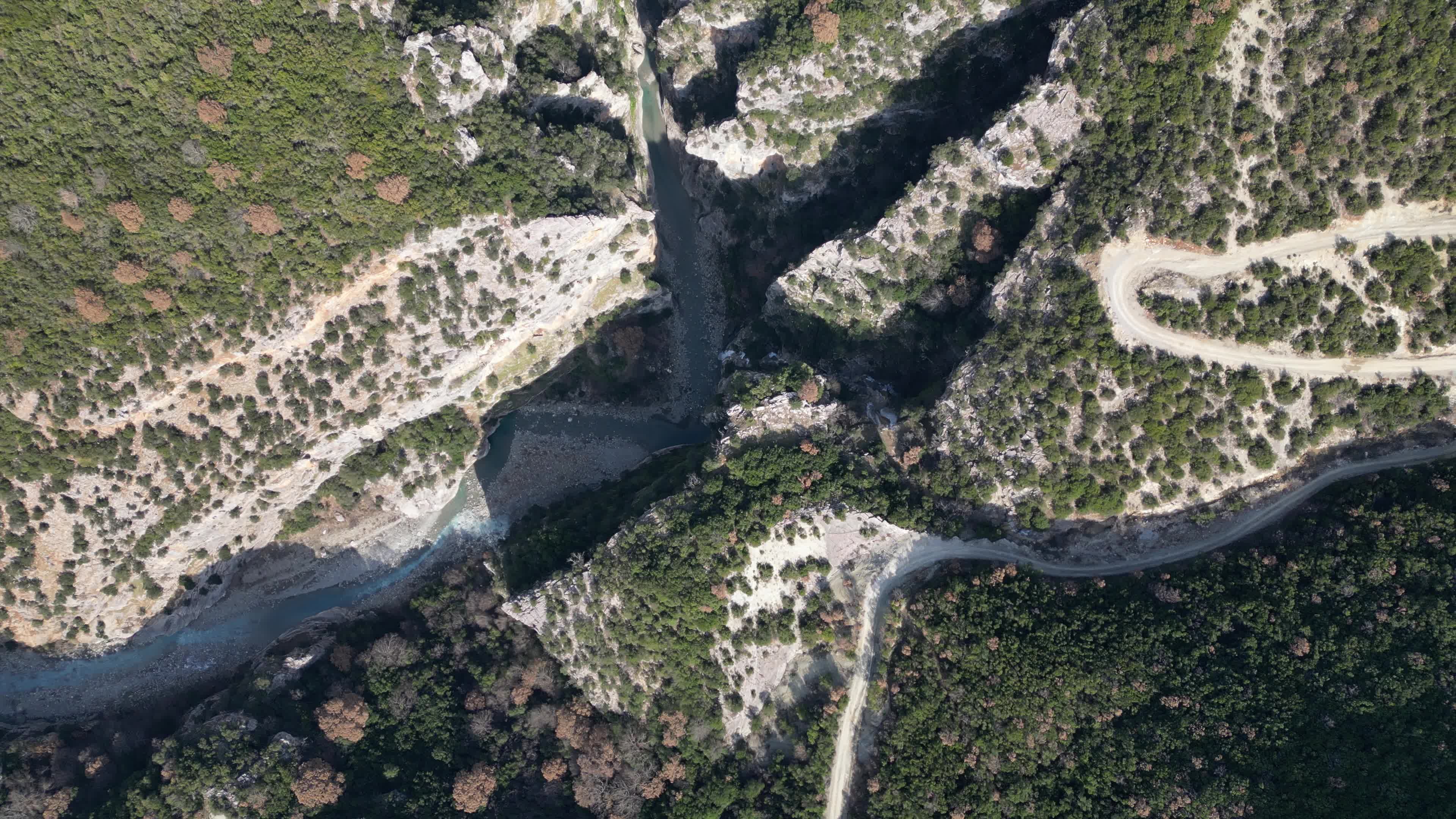 Drone videos of the beautiful Langarica Canyon Albania