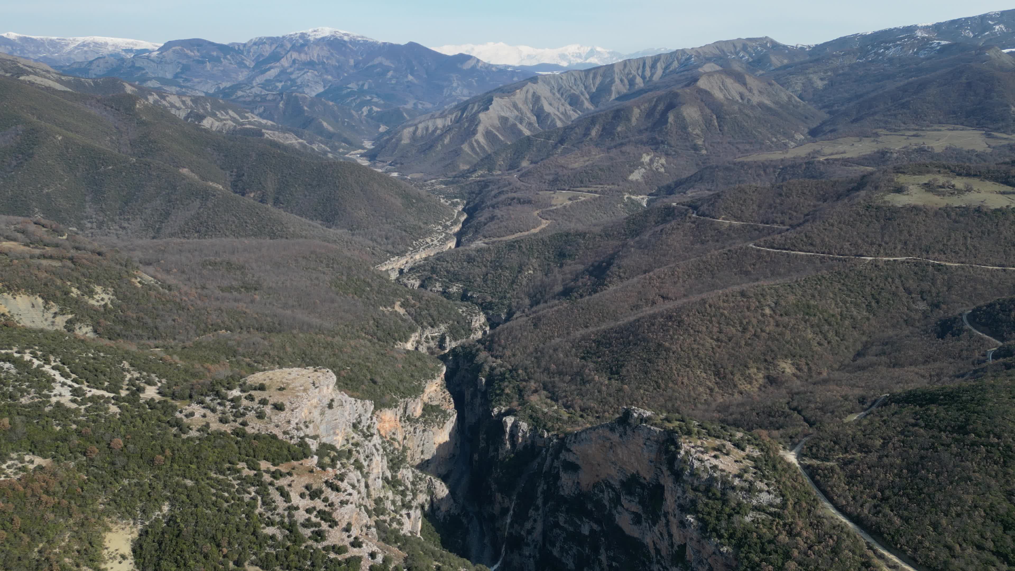 Drone videos of the beautiful Langarica Canyon Albania