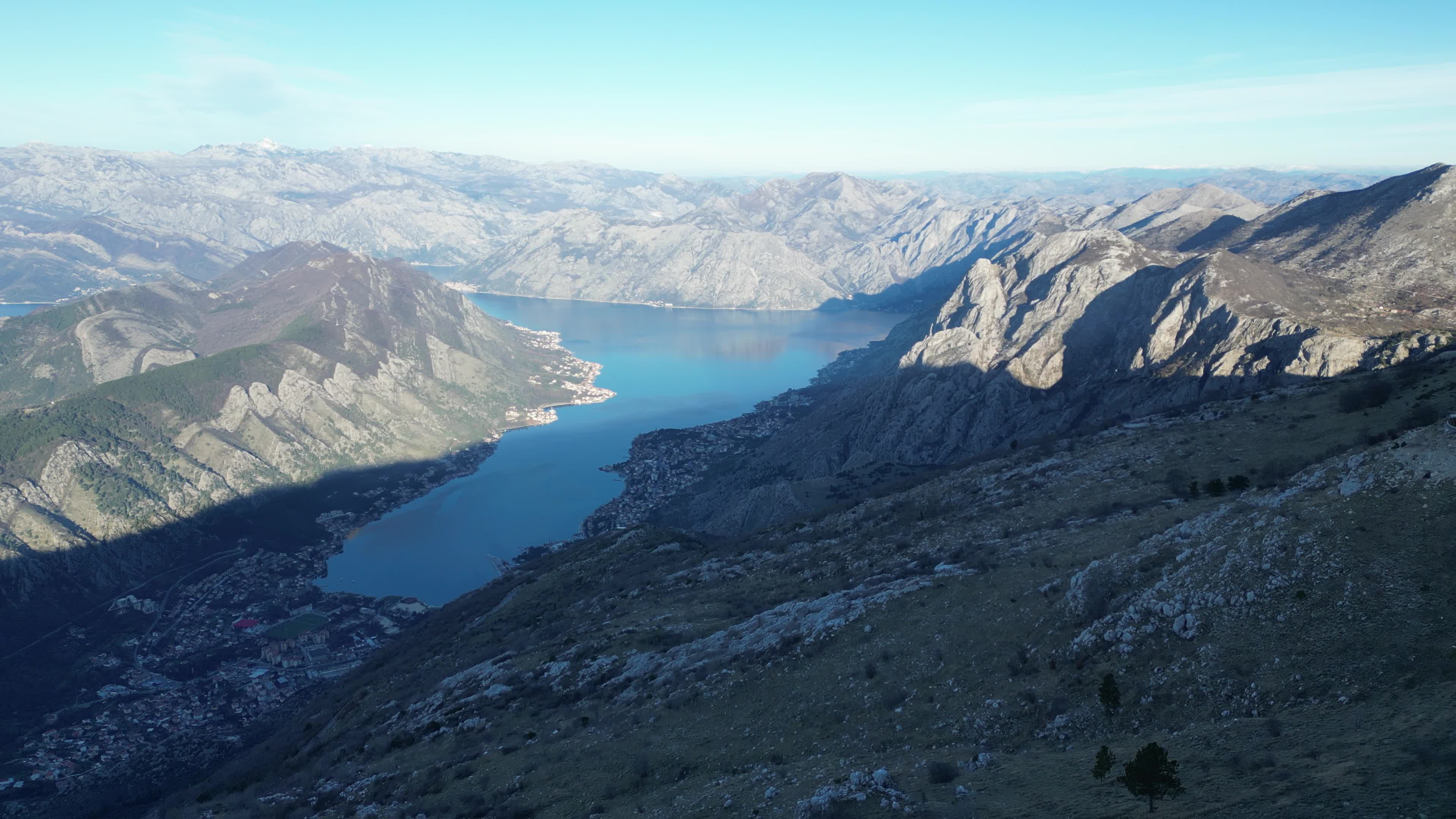 Drone video of the Bay of Kotor, Montenegro
