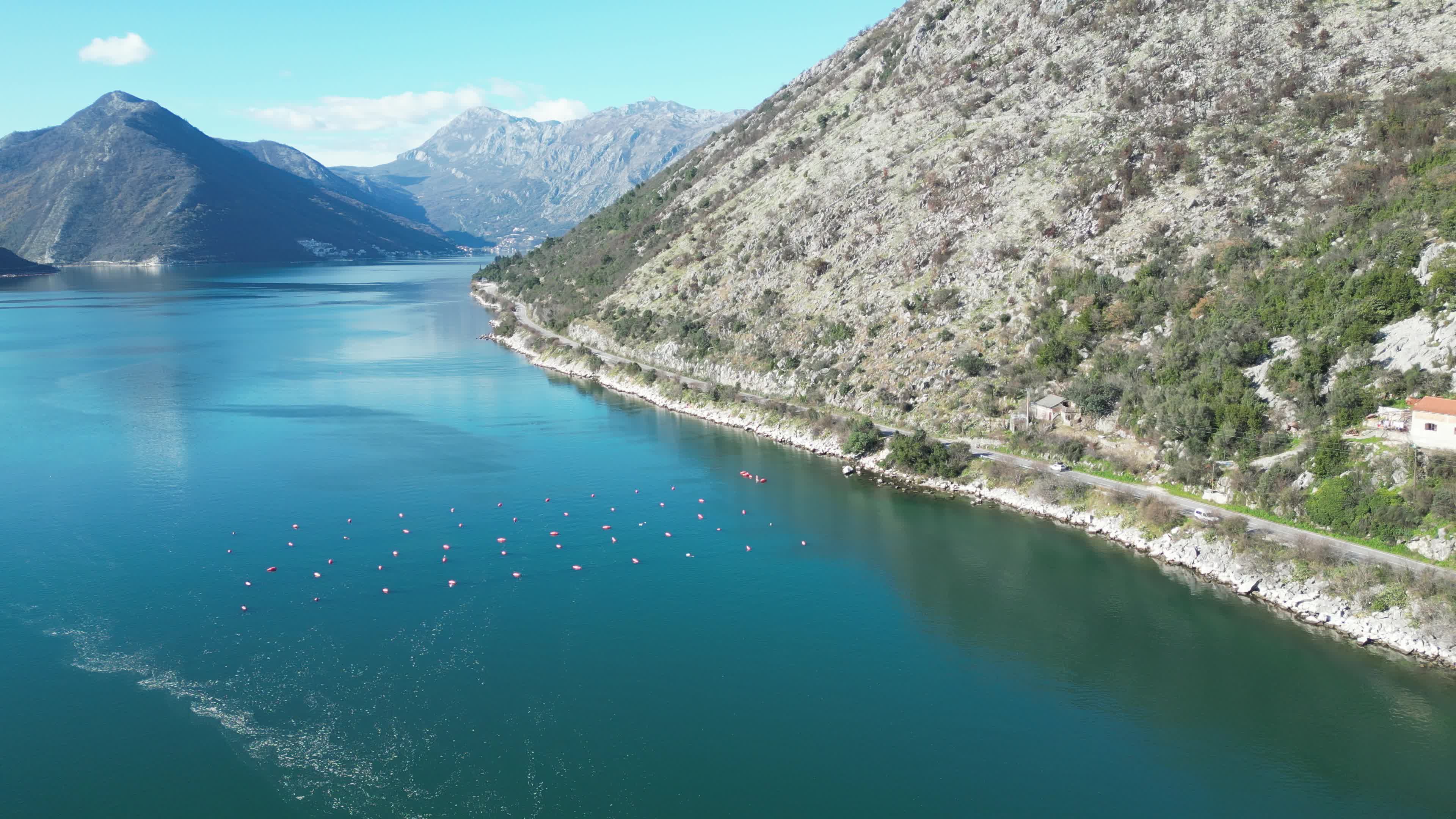 Drone video of the Bay of Kotor, Montenegro