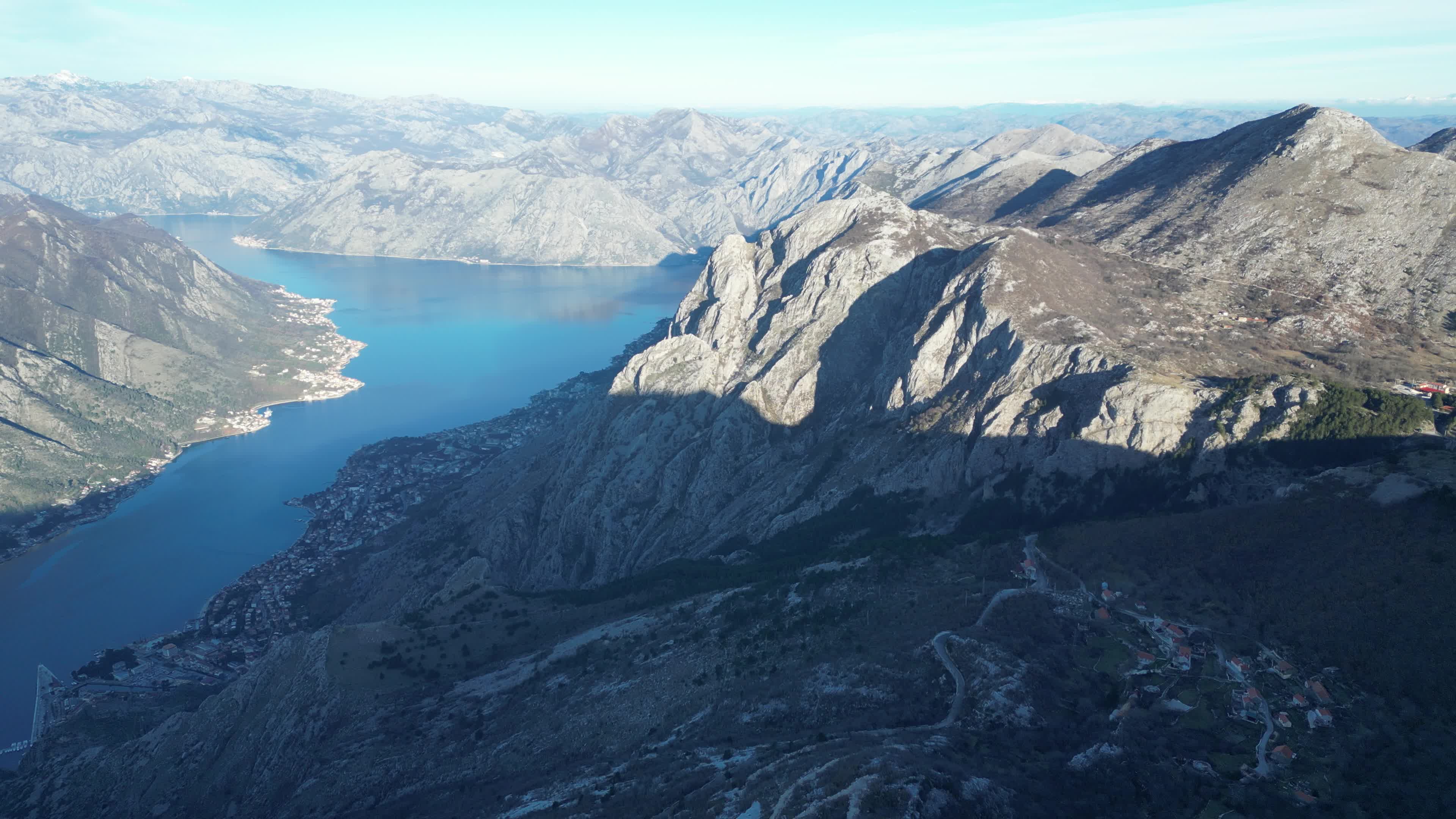 Drone video of the Bay of Kotor, Montenegro