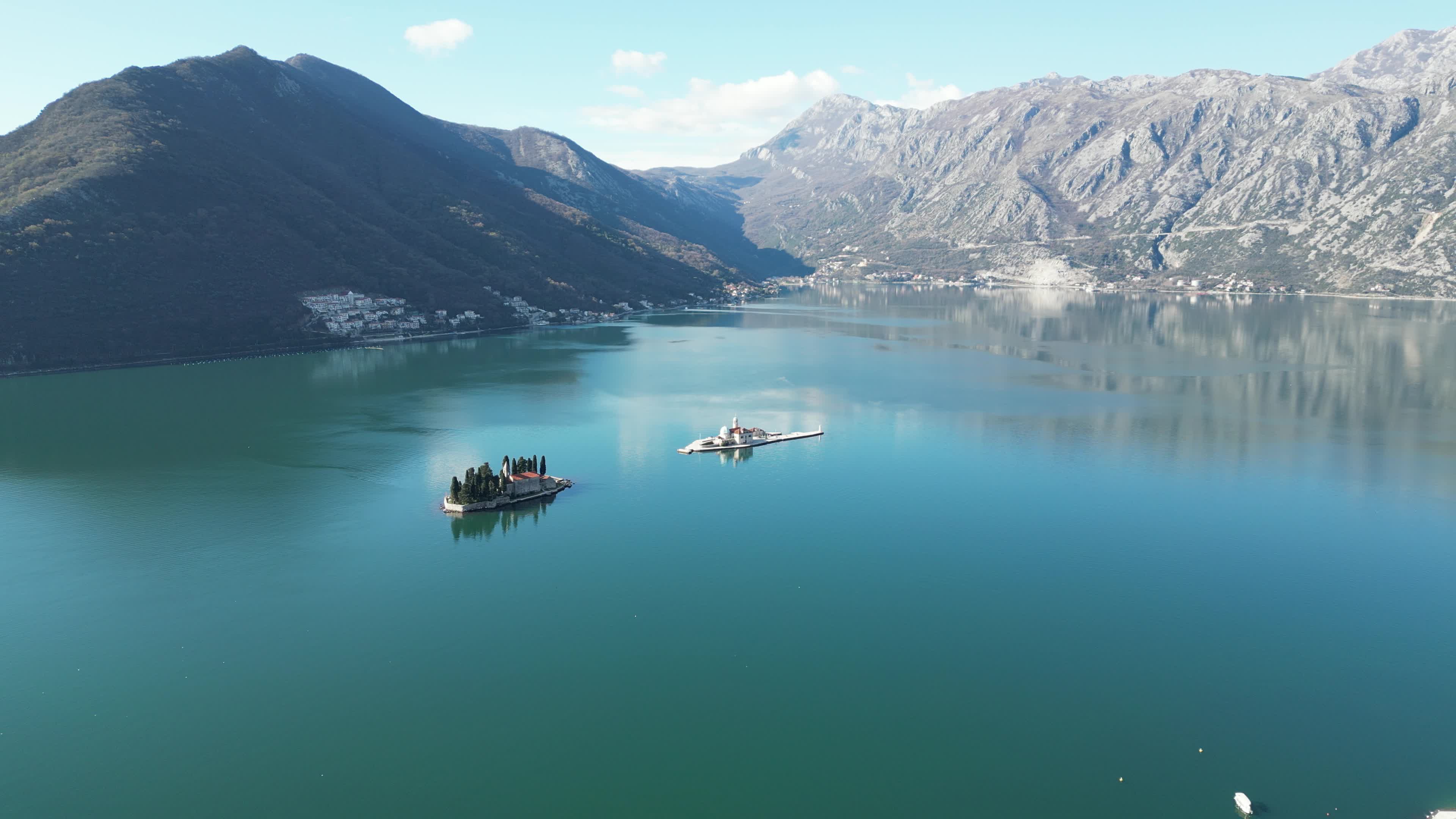 Drone video of the Bay of Kotor, Montenegro
