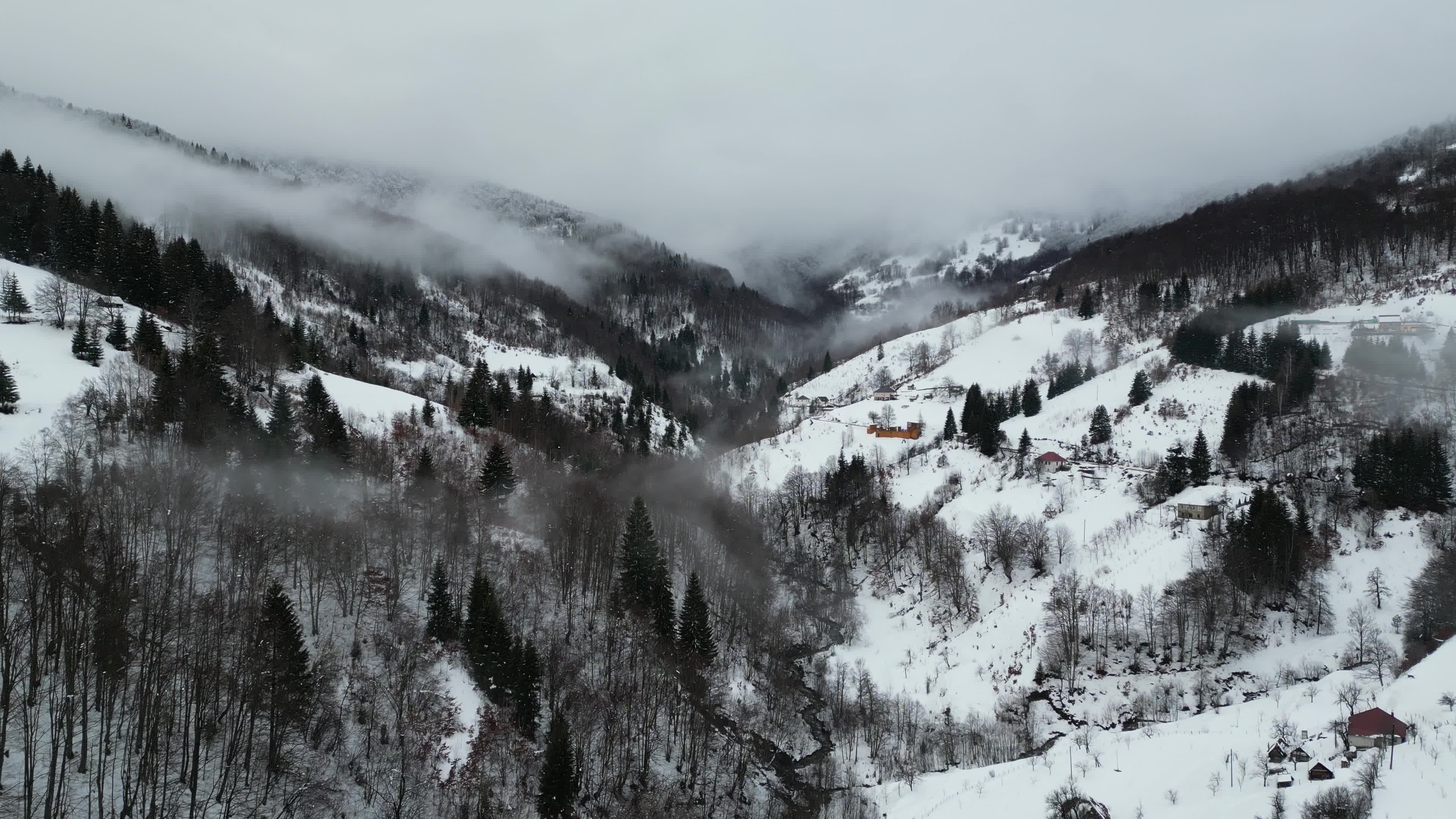 Drone video of the mountains in Montenegro