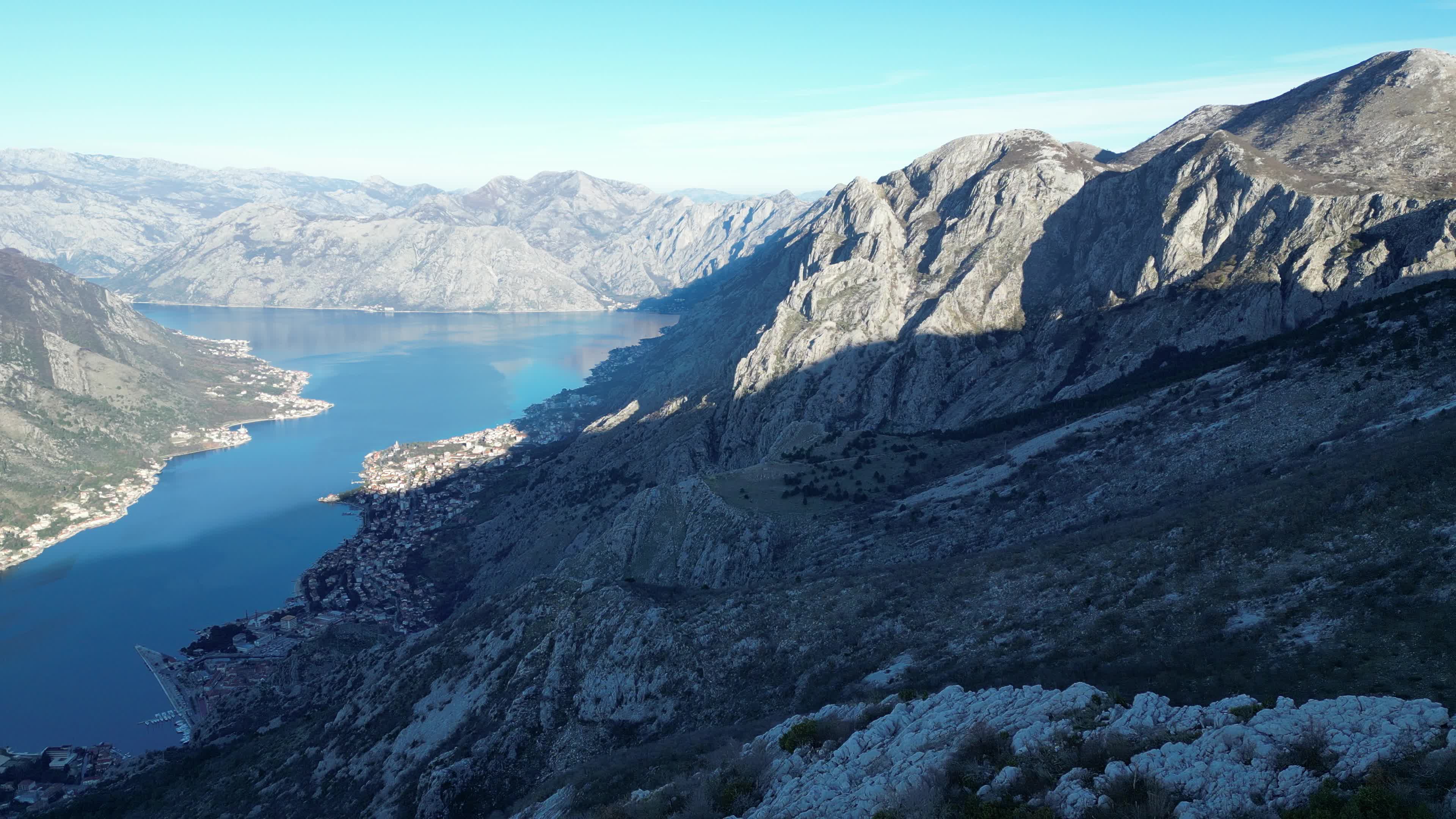 Drone video of the Bay of Kotor, Montenegro