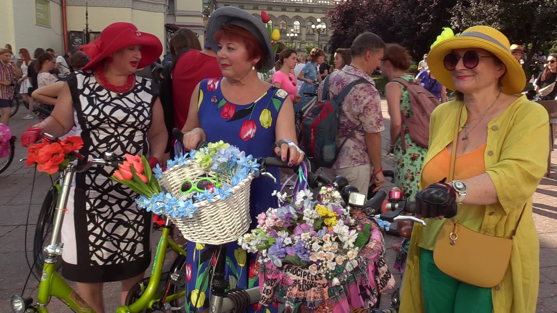 'Kyiv Cycle Chic' women bicycle parade in Kiev