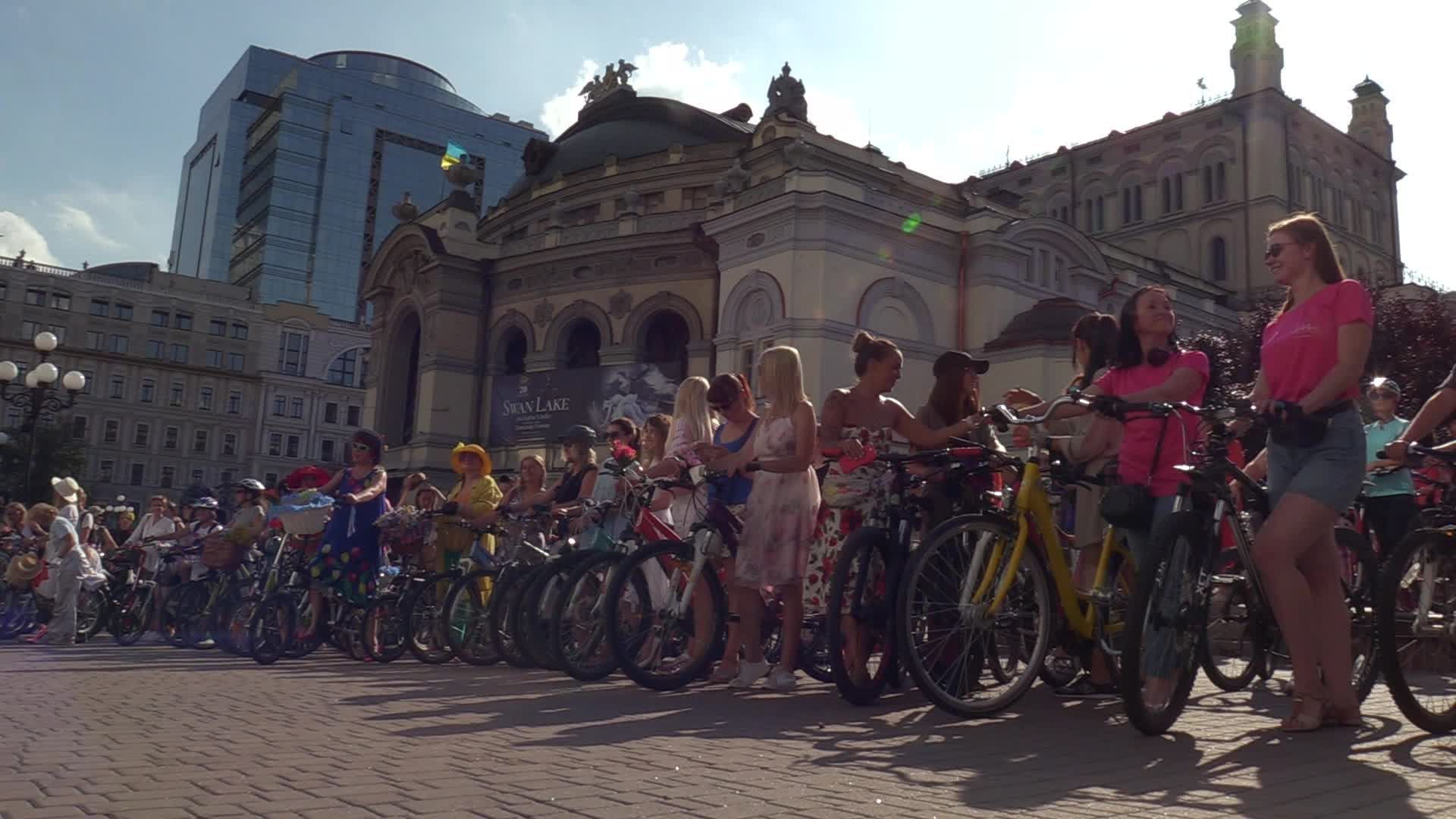 'Kyiv Cycle Chic' women bicycle parade in Kiev