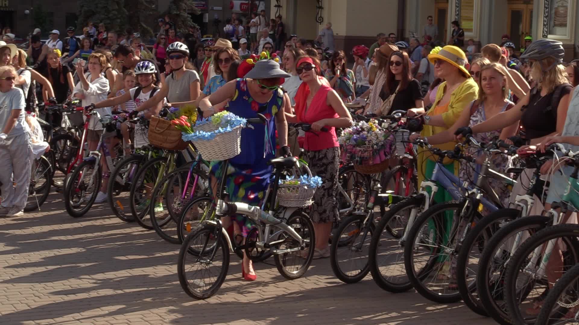 'Kyiv Cycle Chic' women bicycle parade in Kiev