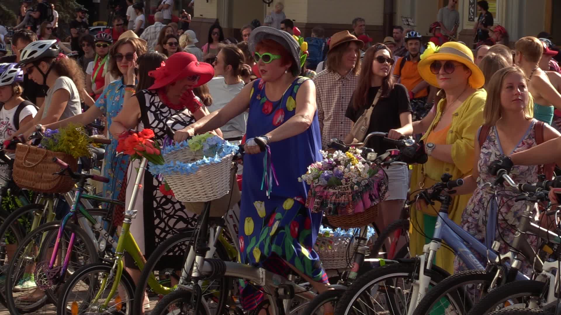 'Kyiv Cycle Chic' women bicycle parade in Kiev