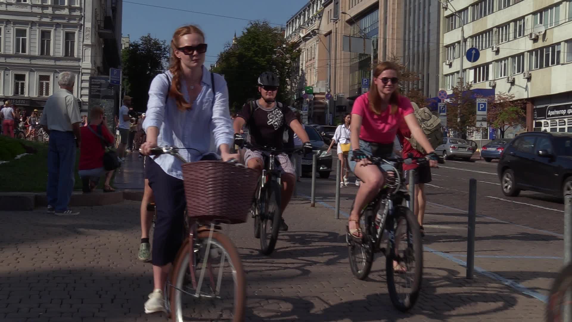 'Kyiv Cycle Chic' women bicycle parade in Kiev