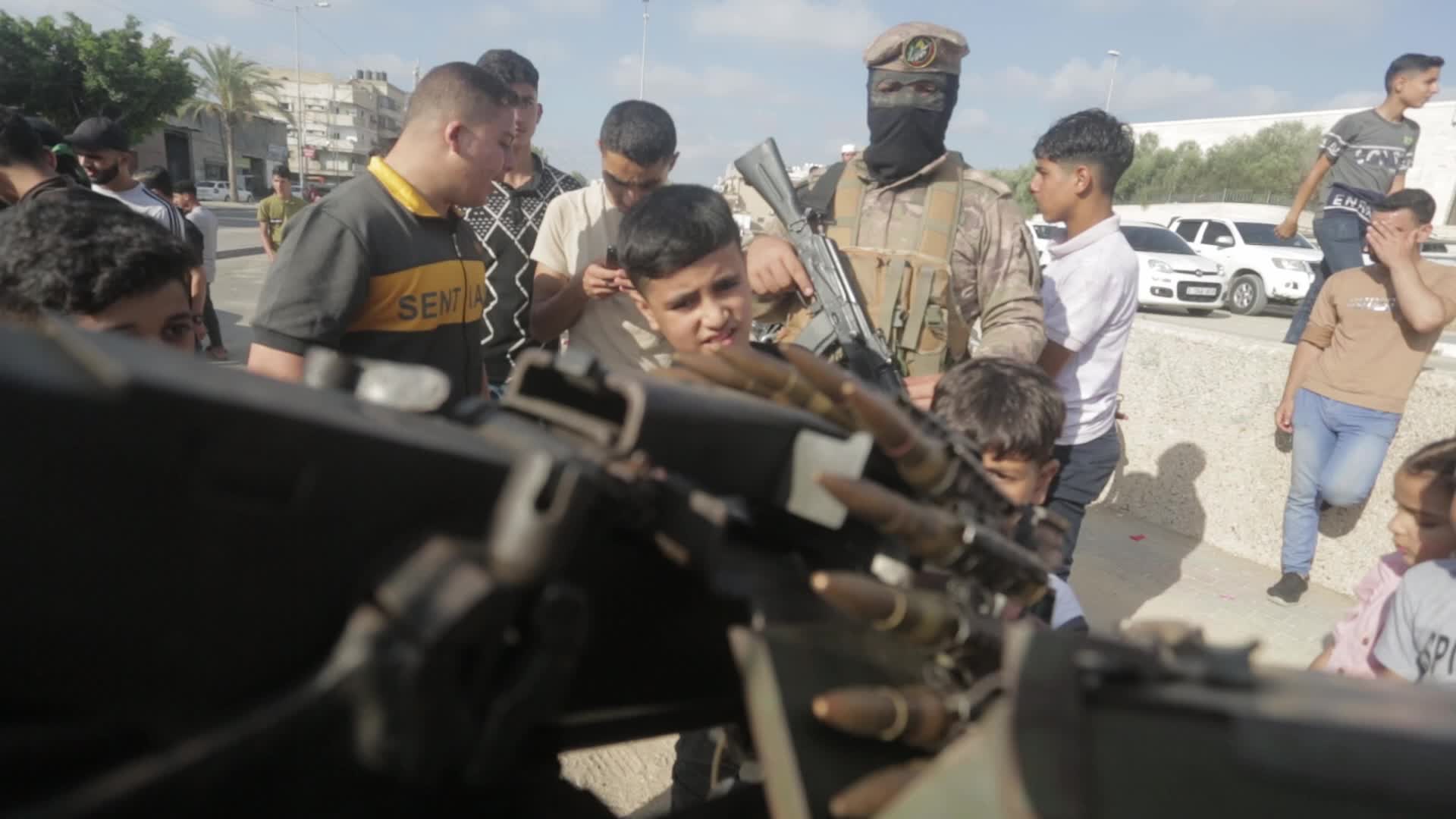 Ezz al-Din Al-Qassam Brigades arms exhibition in Gaza