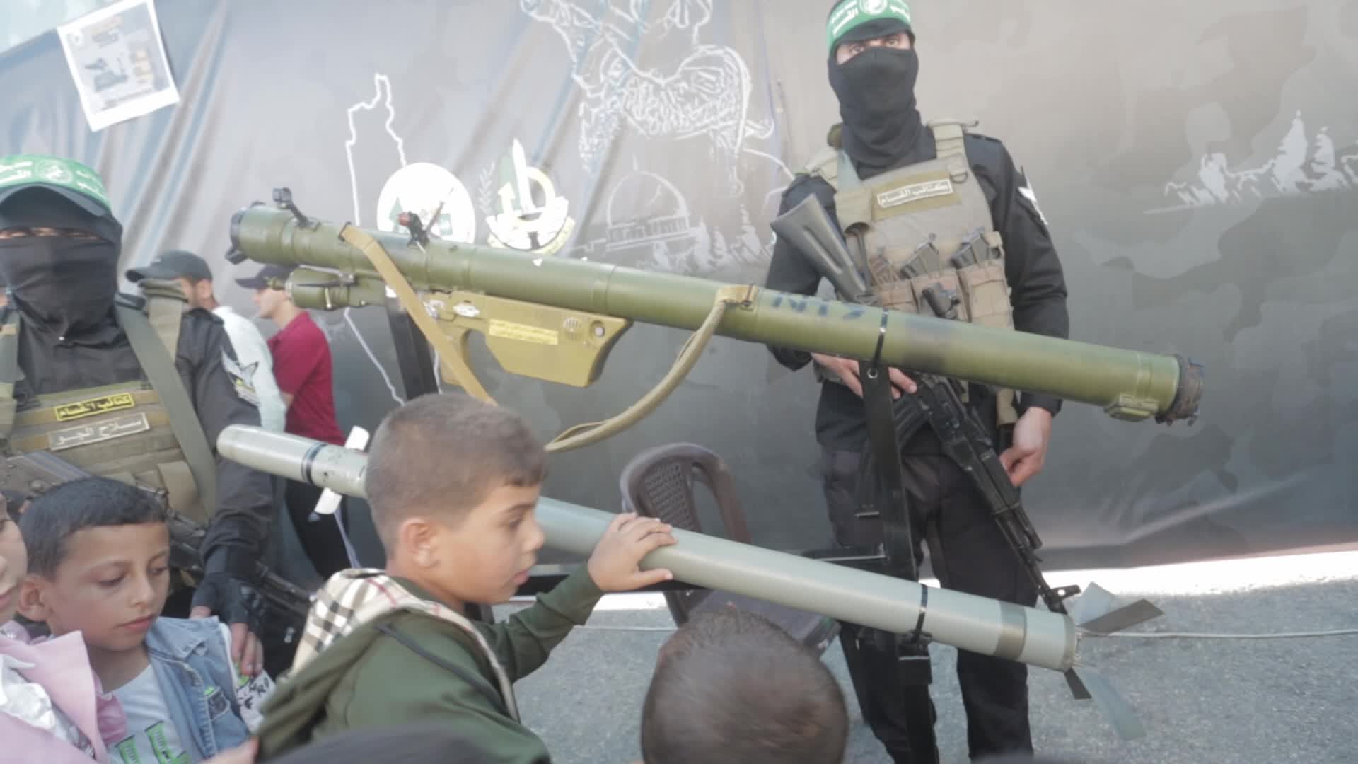 Ezz al-Din Al-Qassam Brigades arms exhibition in Gaza