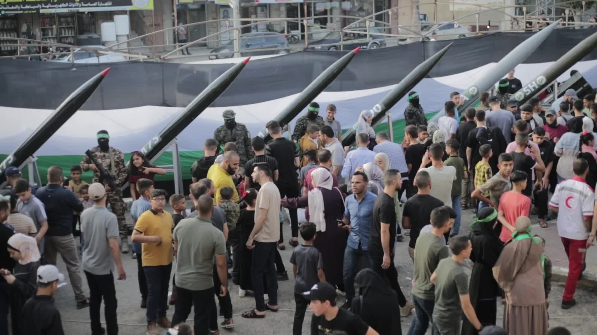 Ezz al-Din Al-Qassam Brigades arms exhibition in Gaza