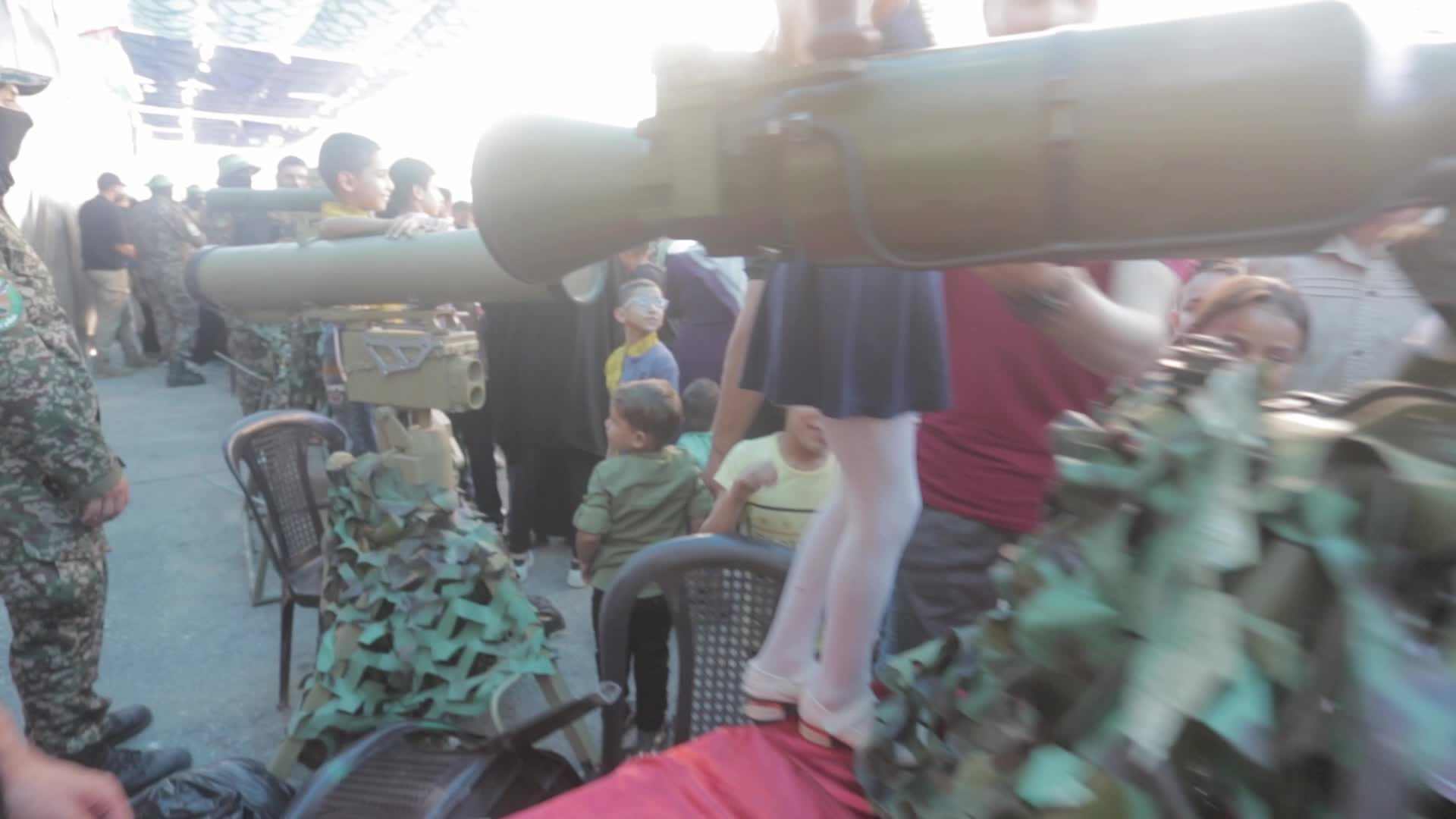 Ezz al-Din Al-Qassam Brigades arms exhibition in Gaza