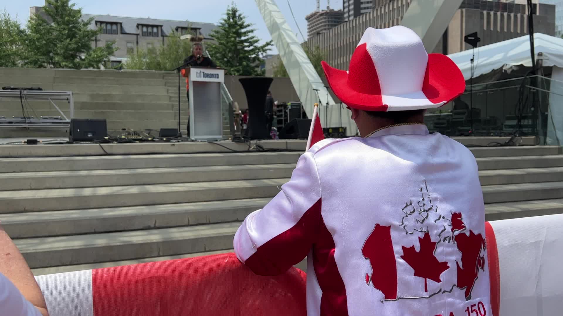 Canadians celebrate Canada Day in Toronto
