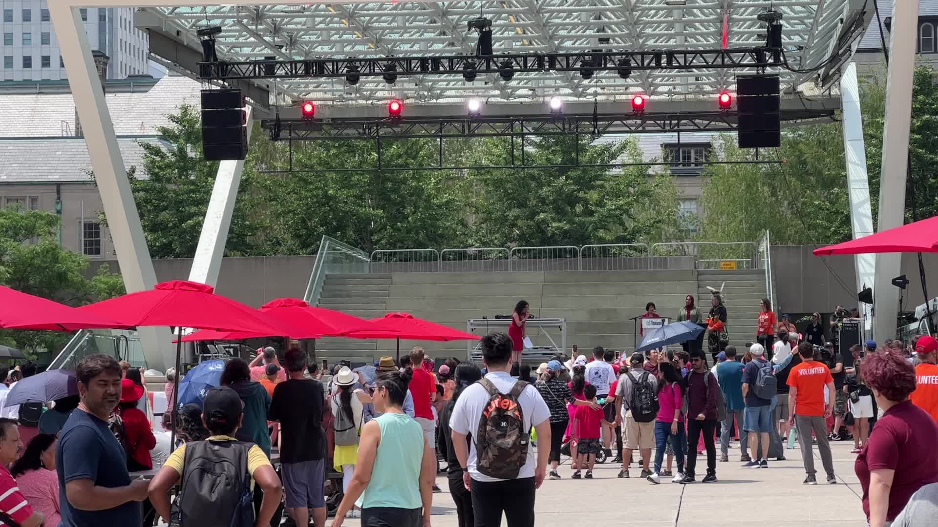 Canadians celebrate Canada Day in Toronto