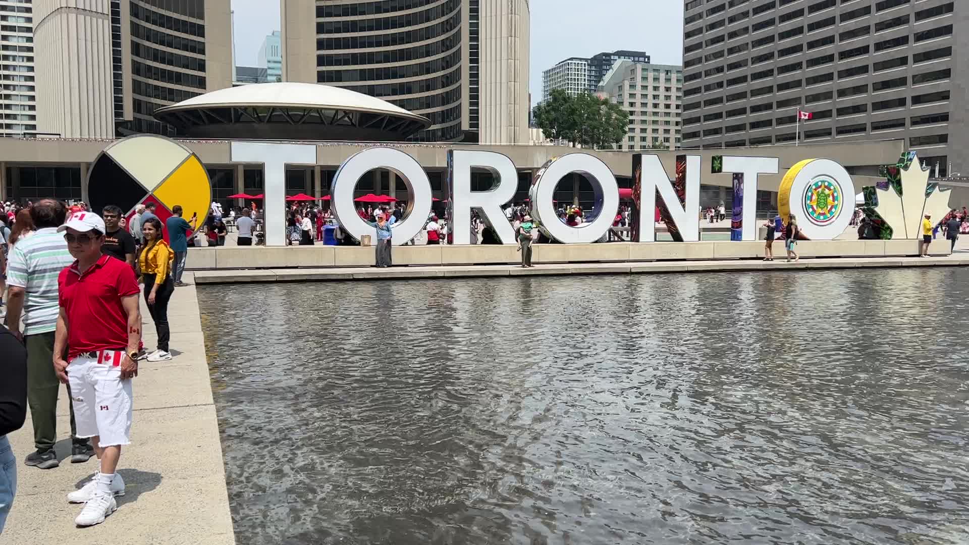 Canadians celebrate Canada Day in Toronto