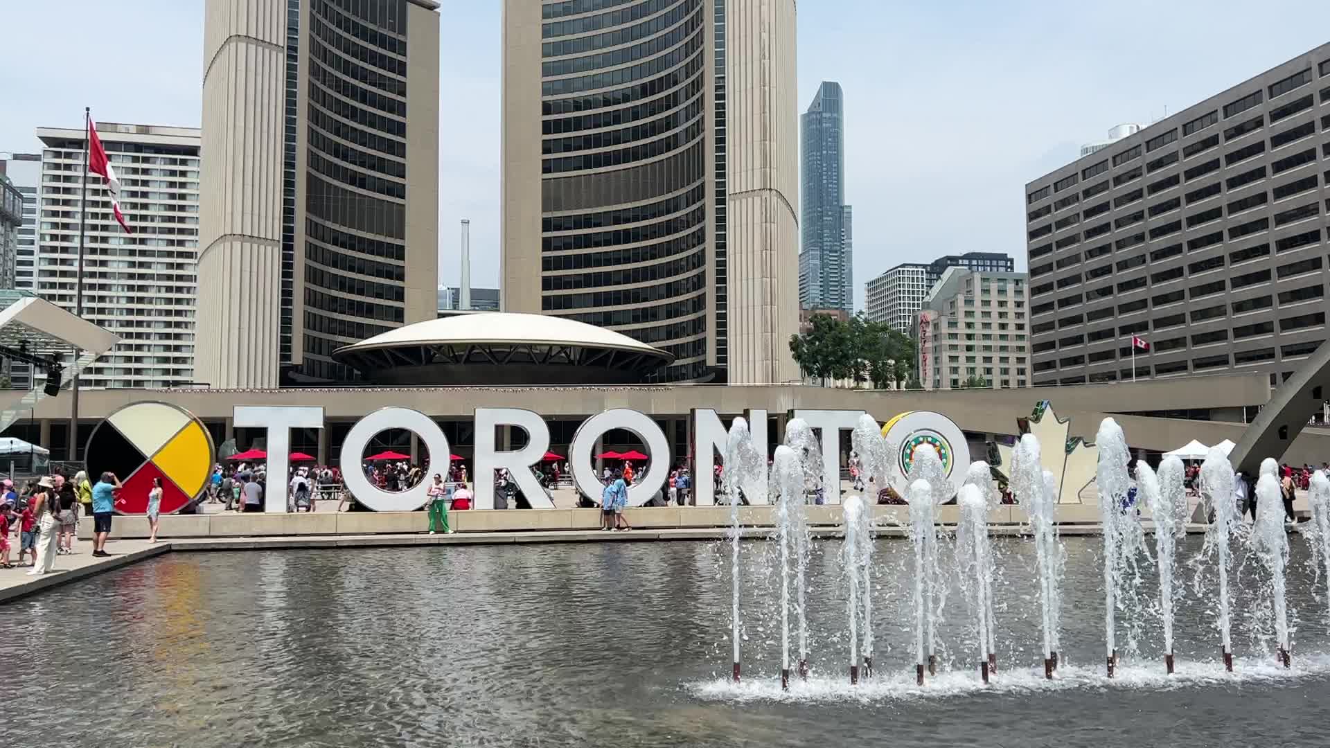 Canadians celebrate Canada Day in Toronto