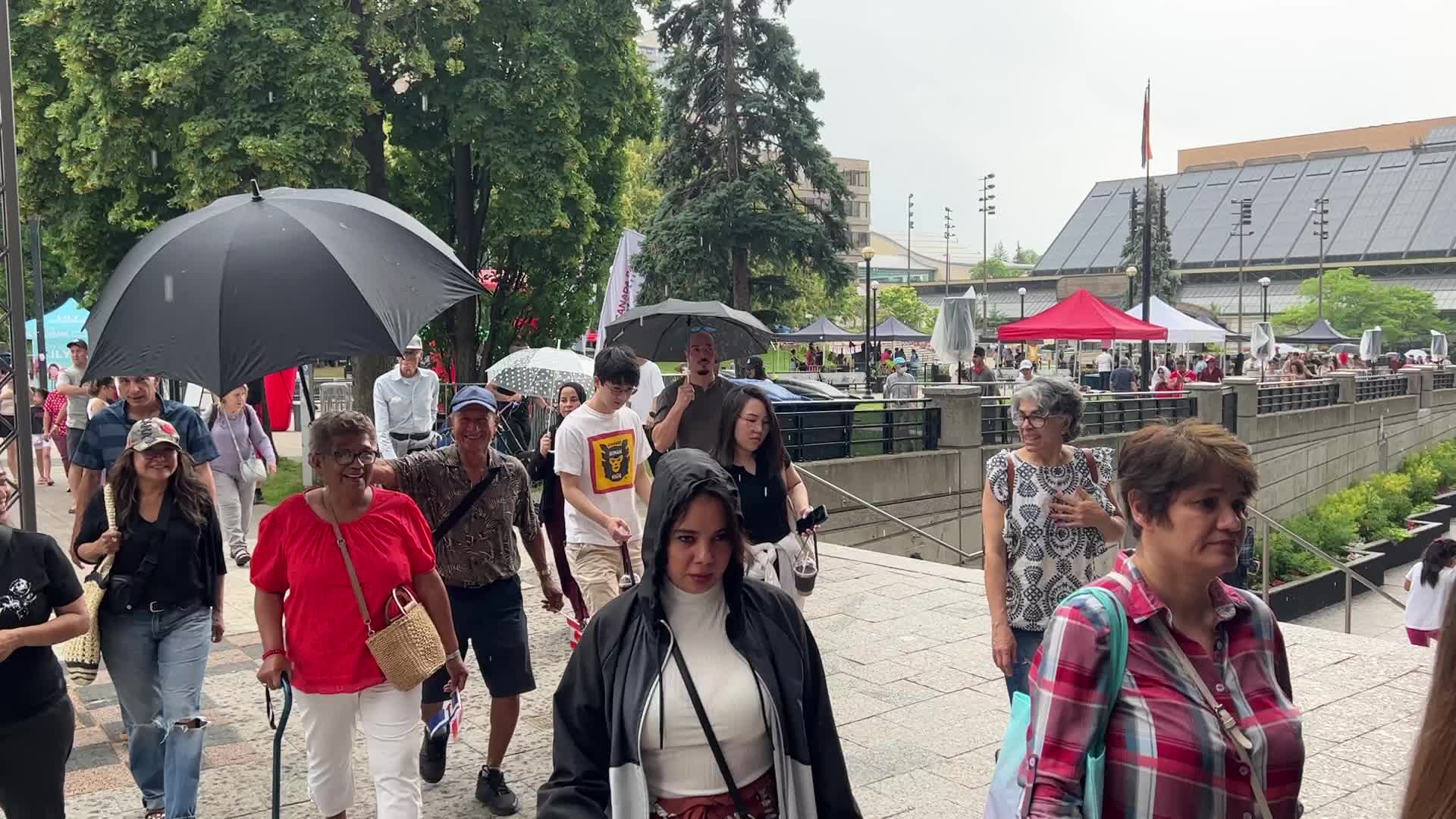 Canadians celebrate Canada Day in Toronto