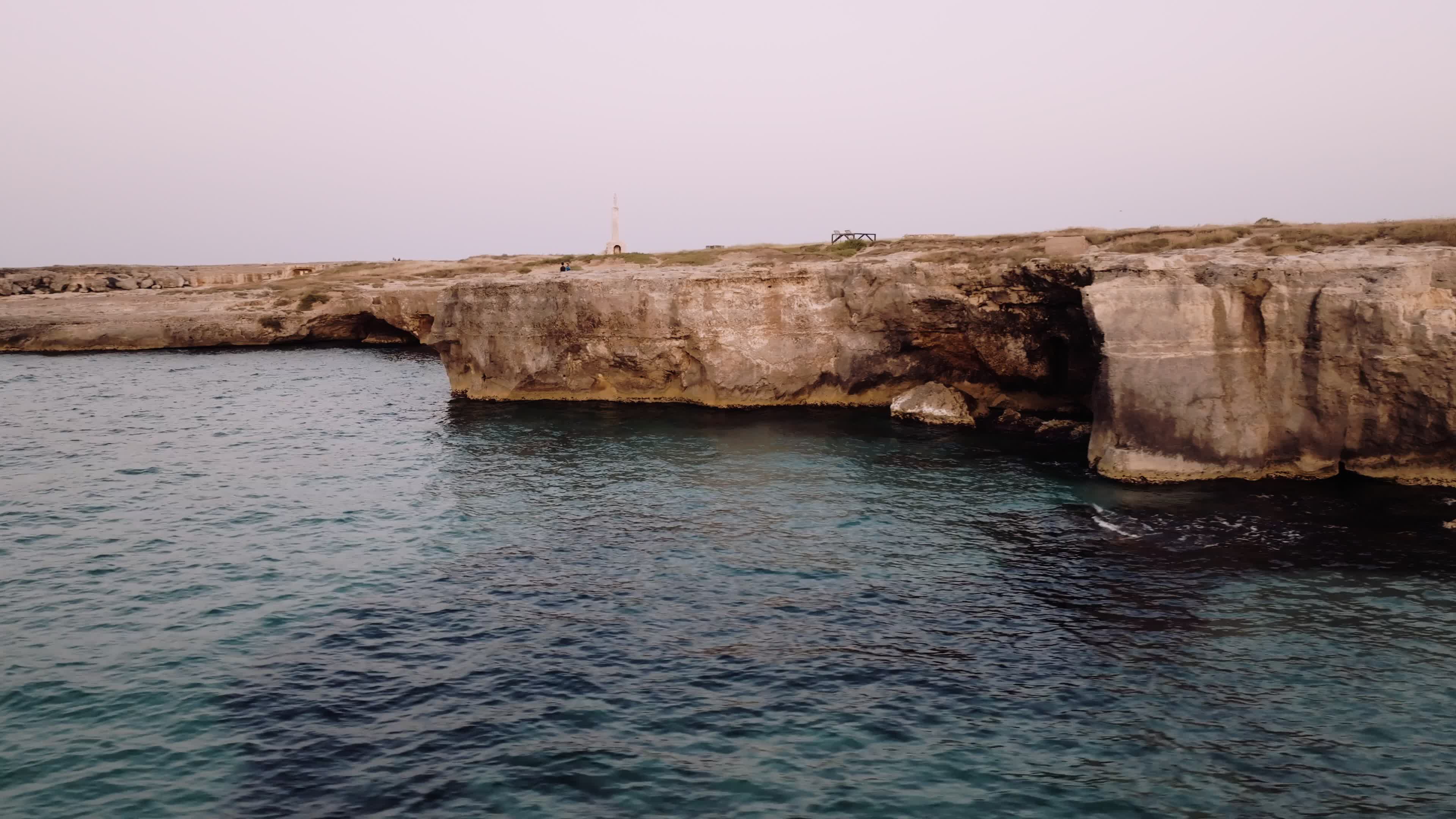 Aerial View Of Cave of Poetry At Sunset