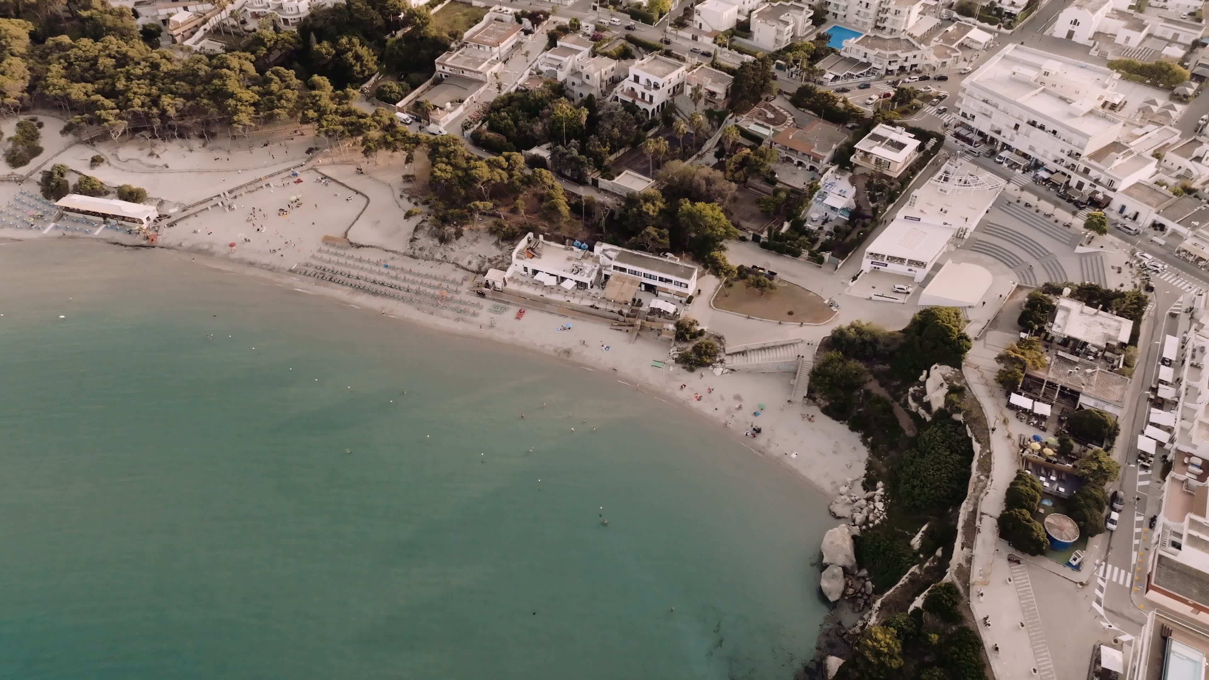 Aerial View Of Torre dell'Orso At Sunset