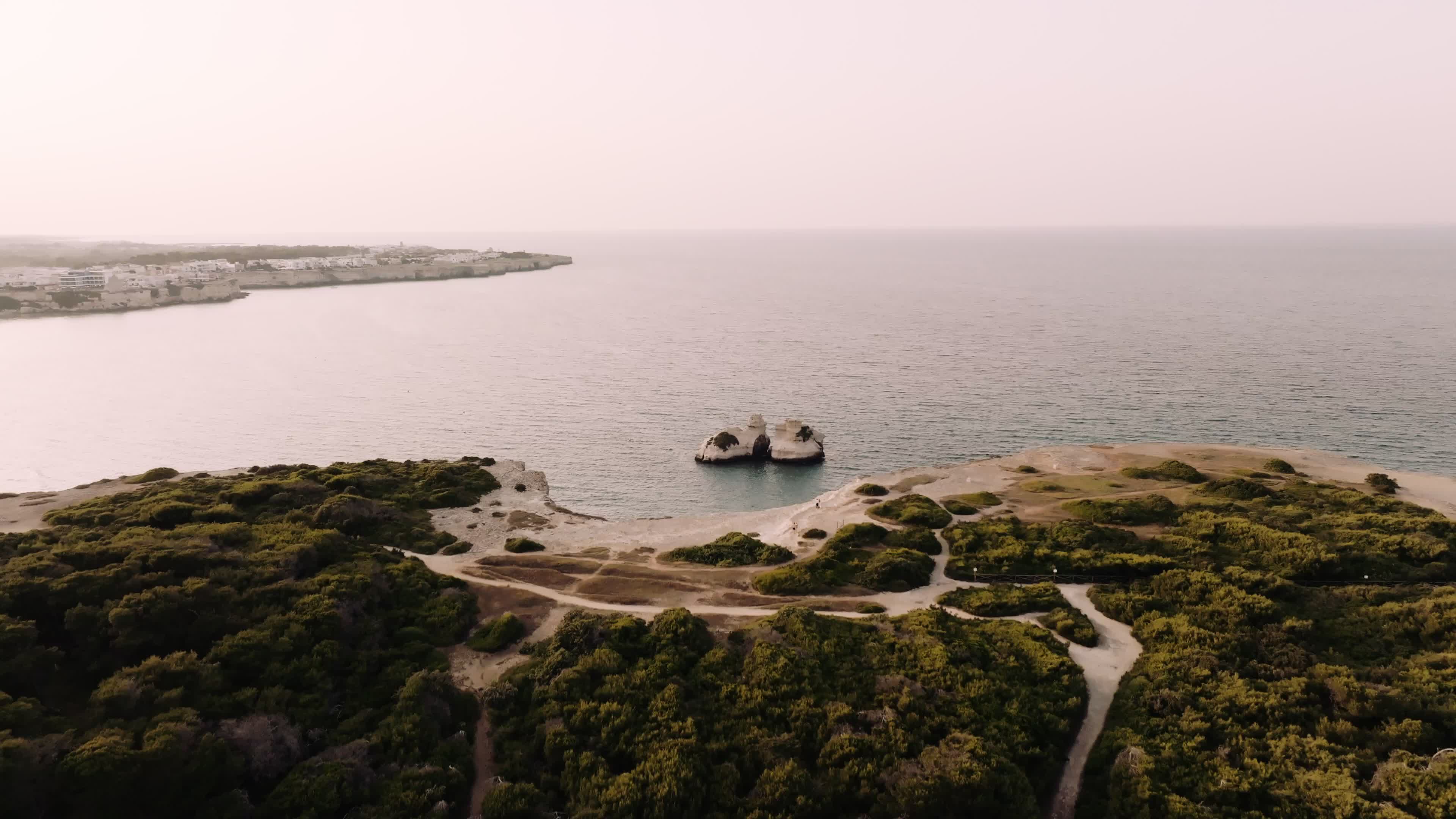 Two Sisters Rocks At Sunset
