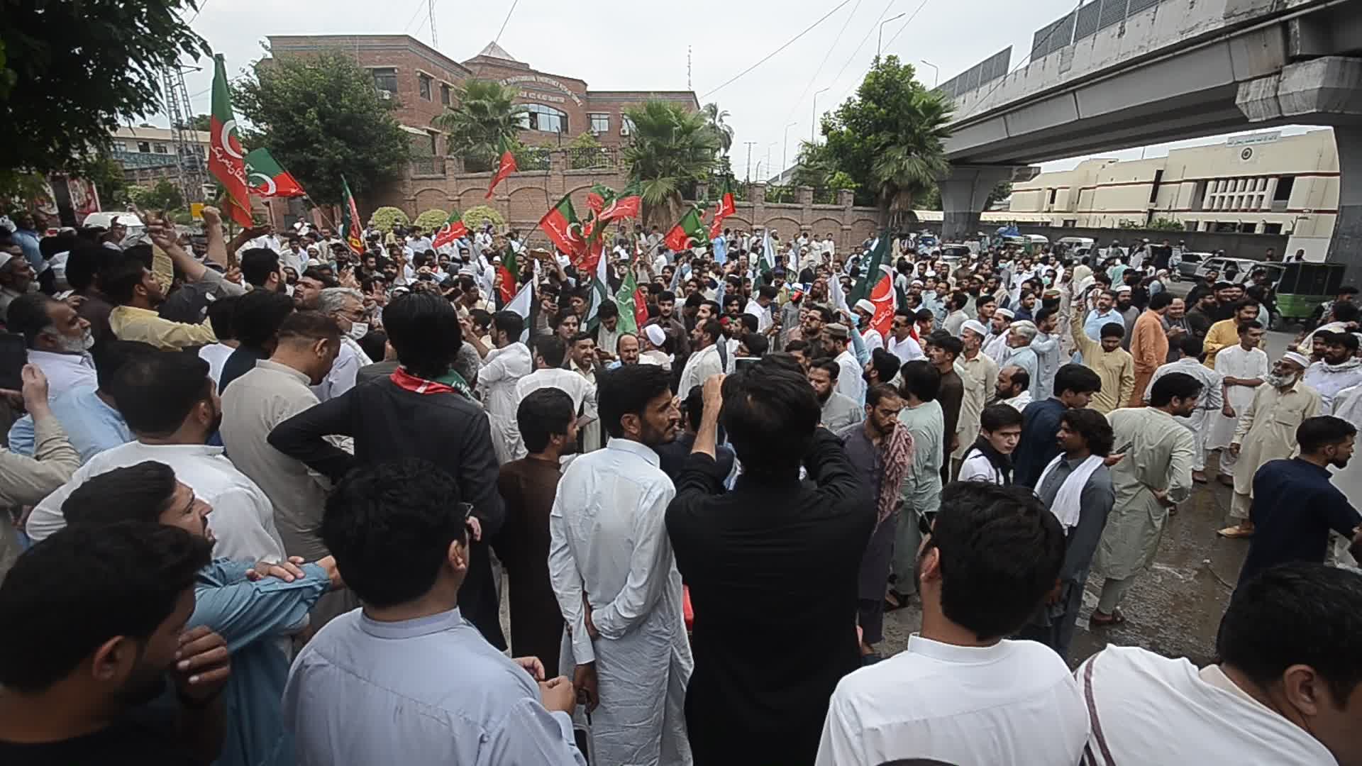 Workers of Pakistan Tehreek-e-Insaf protest across Pakistan against the burning of Holy Quran in Sweden.