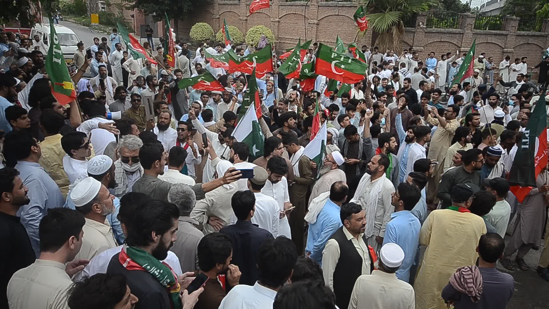 Workers of Pakistan Tehreek-e-Insaf protest across Pakistan against the burning of Holy Quran in Sweden.
