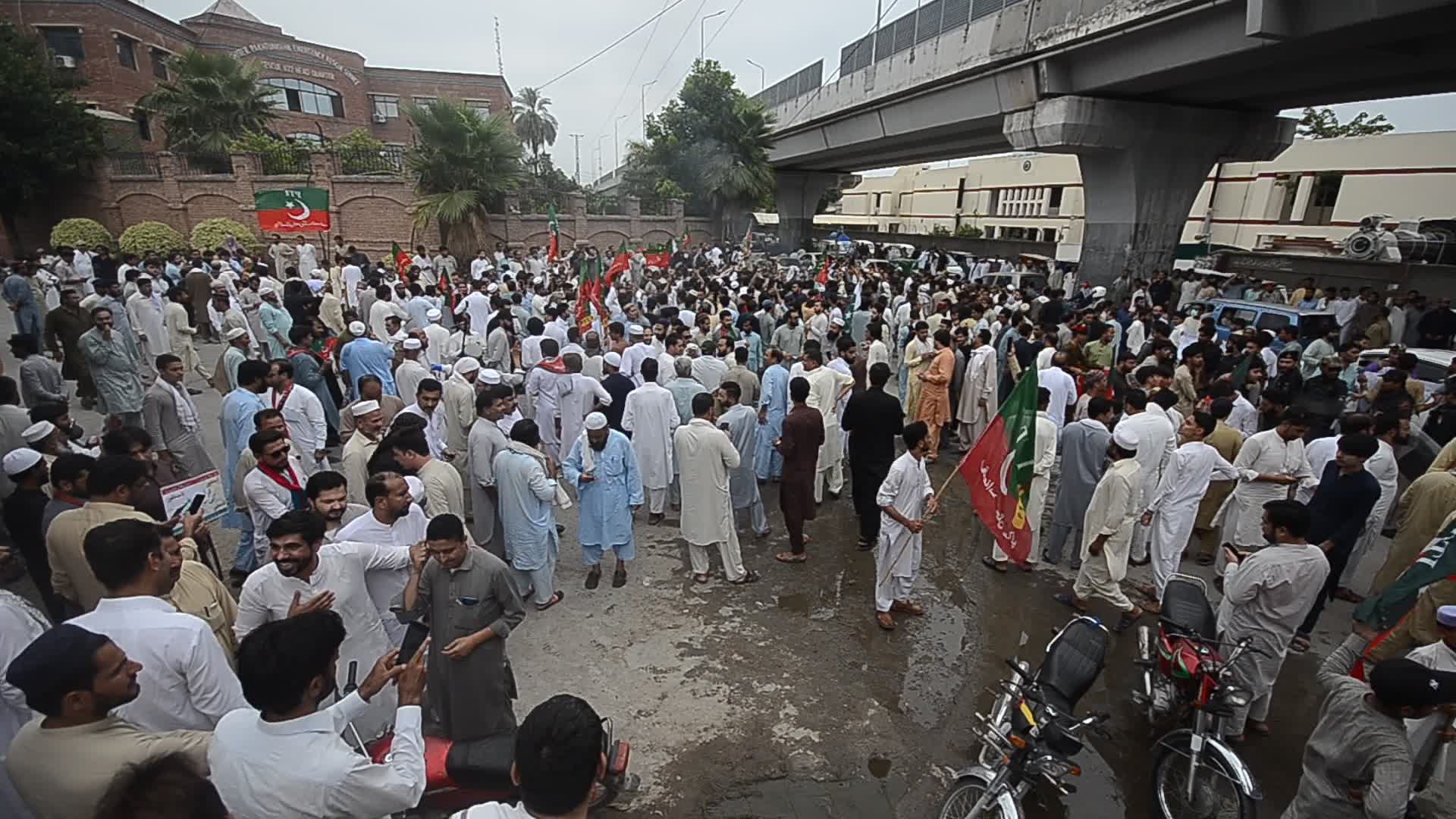 Workers of Pakistan Tehreek-e-Insaf protest across Pakistan against the burning of Holy Quran in Sweden.
