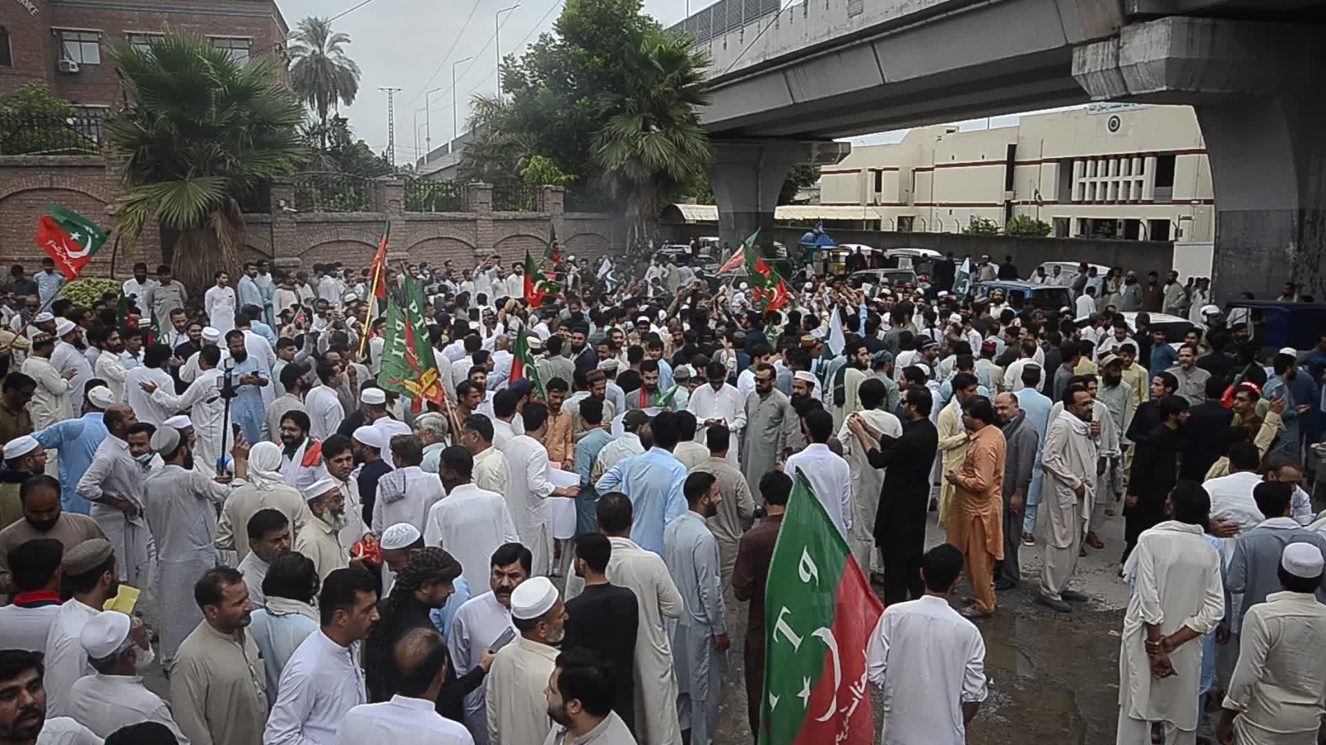 Workers of Pakistan Tehreek-e-Insaf protest across Pakistan against the burning of Holy Quran in Sweden.