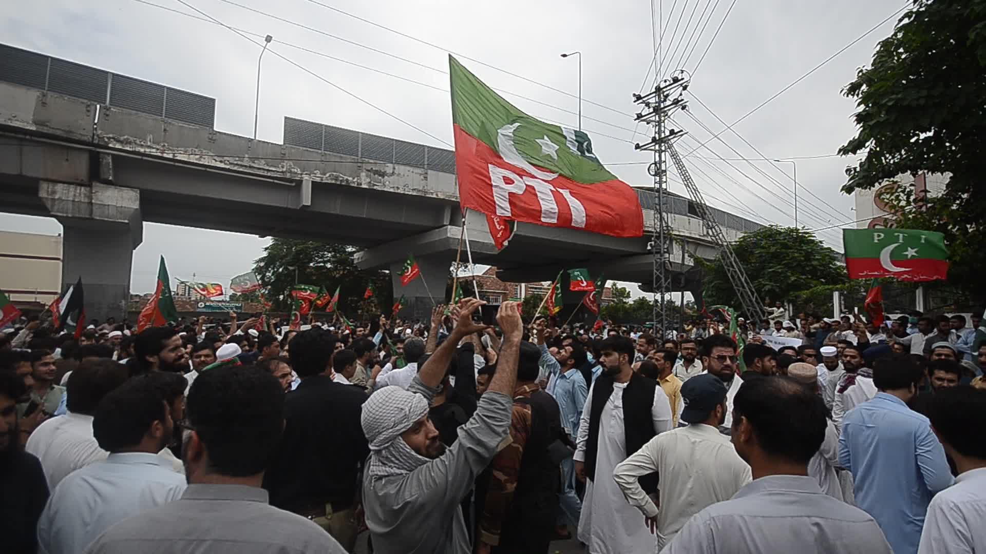 Workers of Pakistan Tehreek-e-Insaf protest across Pakistan against the burning of Holy Quran in Sweden.