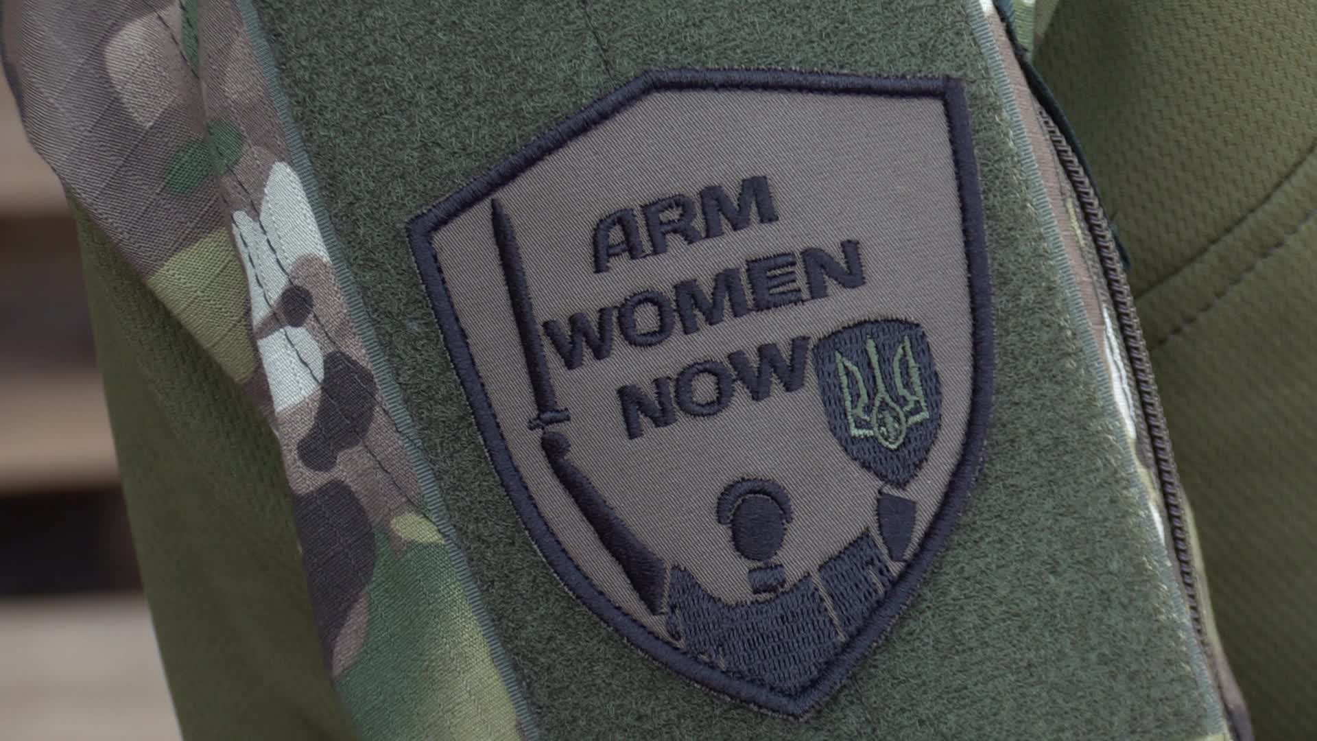 A training session and test of new military uniforms designed for women outside of Kyiv, amid Russia's invasion of Ukraine.