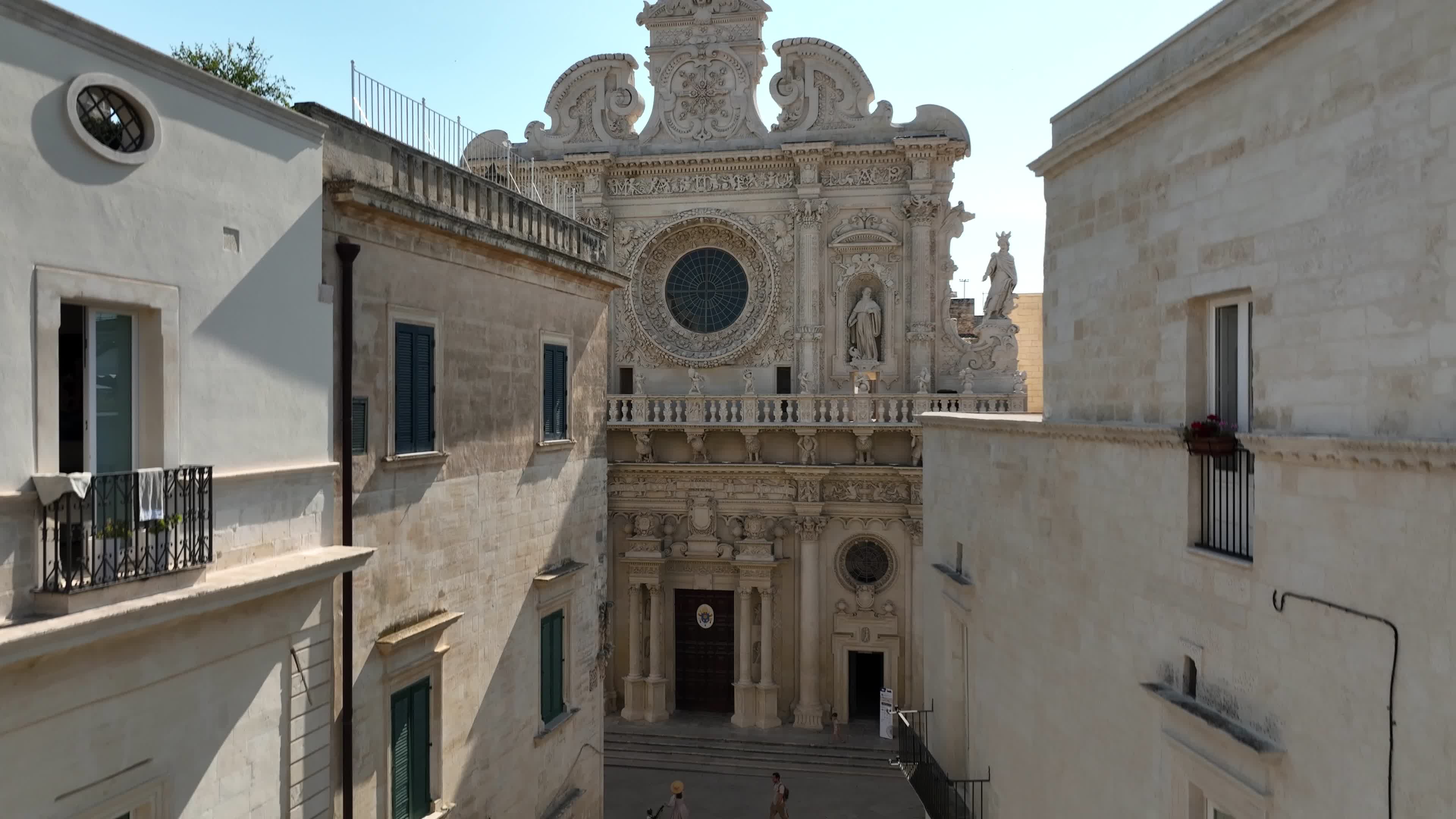 Drone View Of Basilica di Santa Croce In Lecce