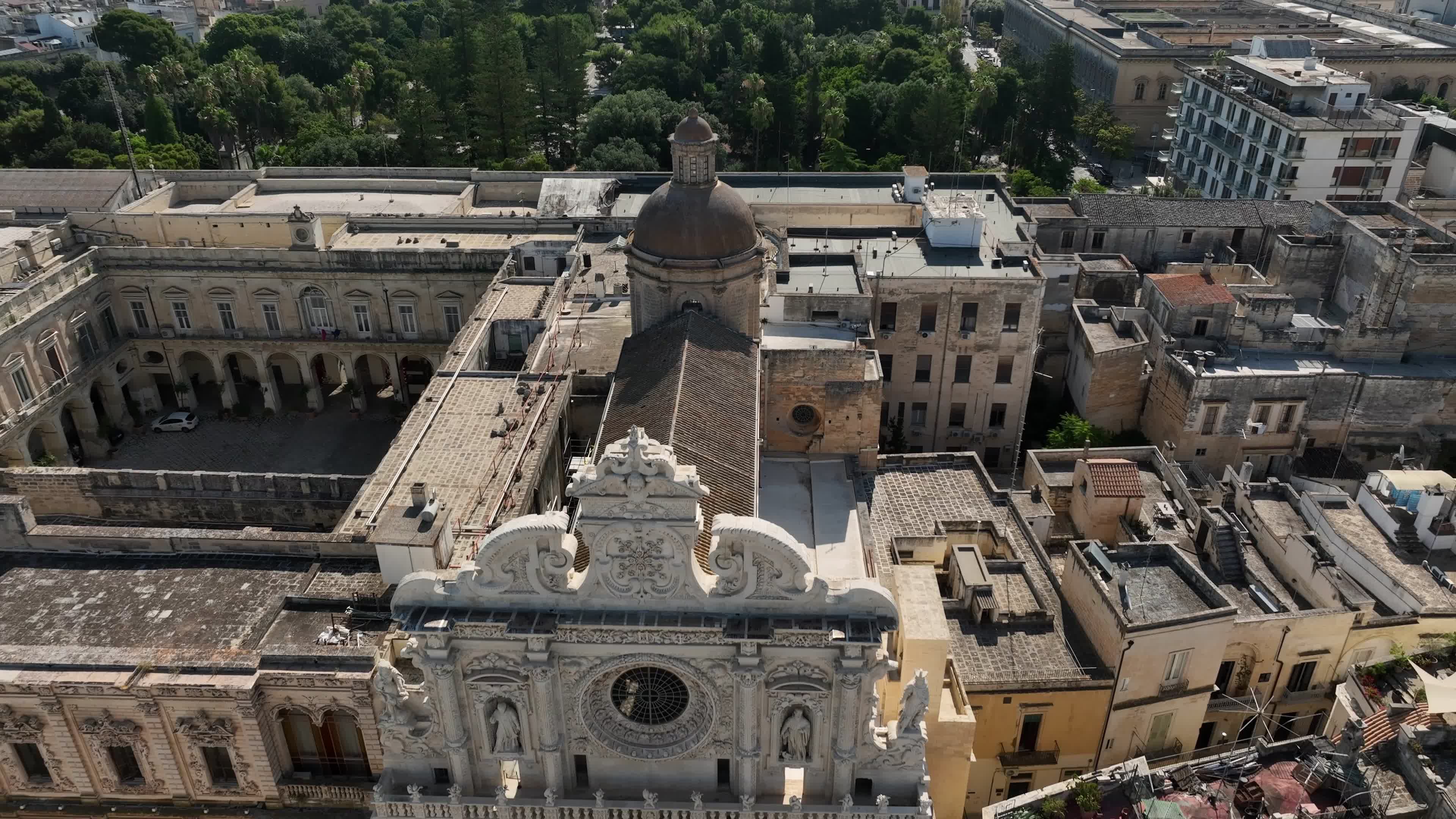Drone View Of Basilica di Santa Croce In Lecce