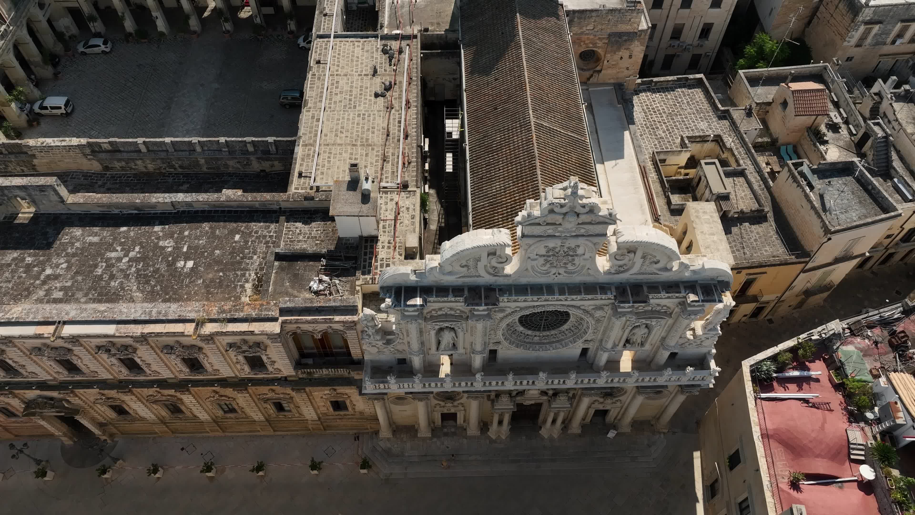 Drone View Of Basilica di Santa Croce In Lecce