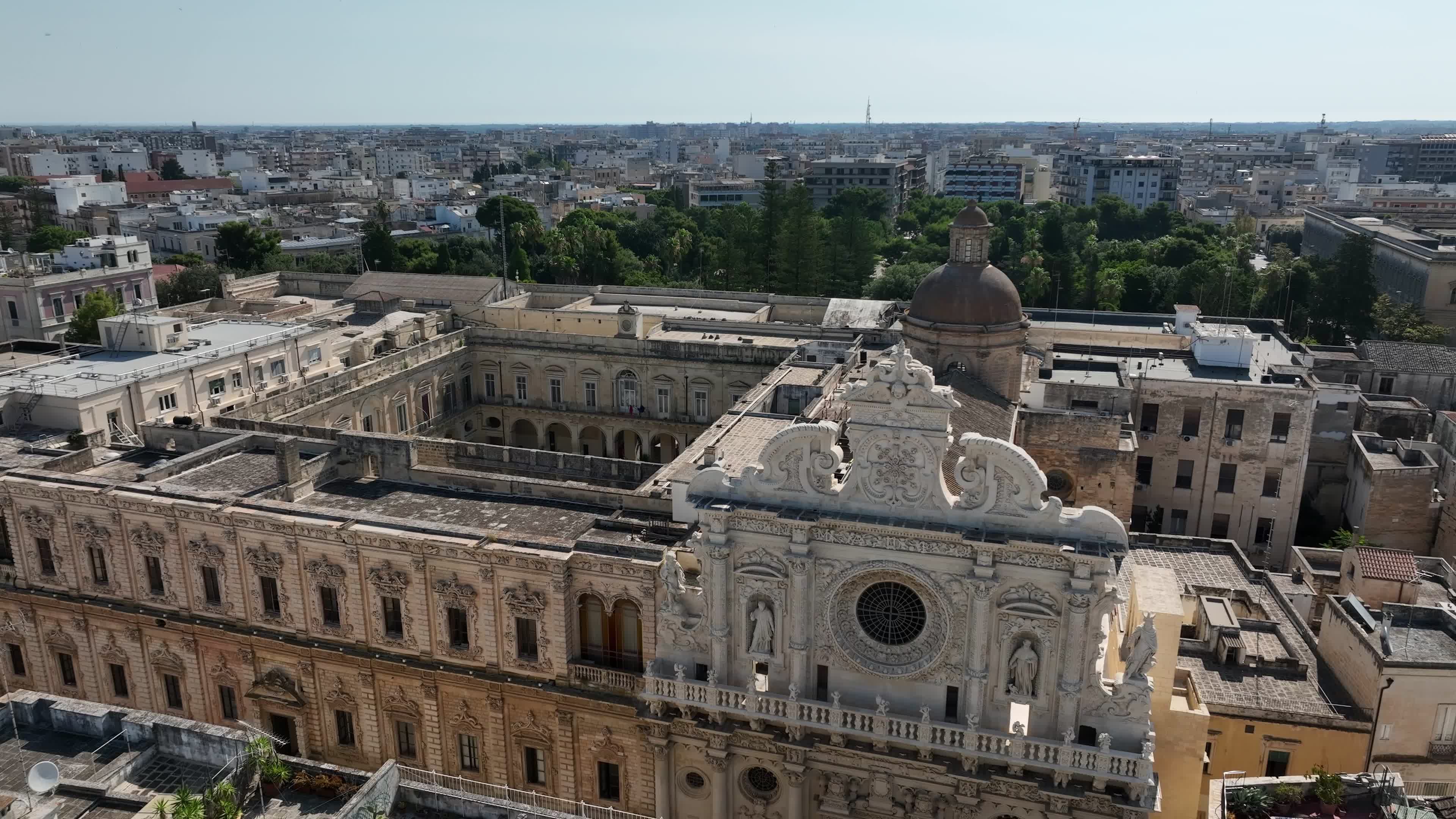 Drone View Of Basilica di Santa Croce In Lecce