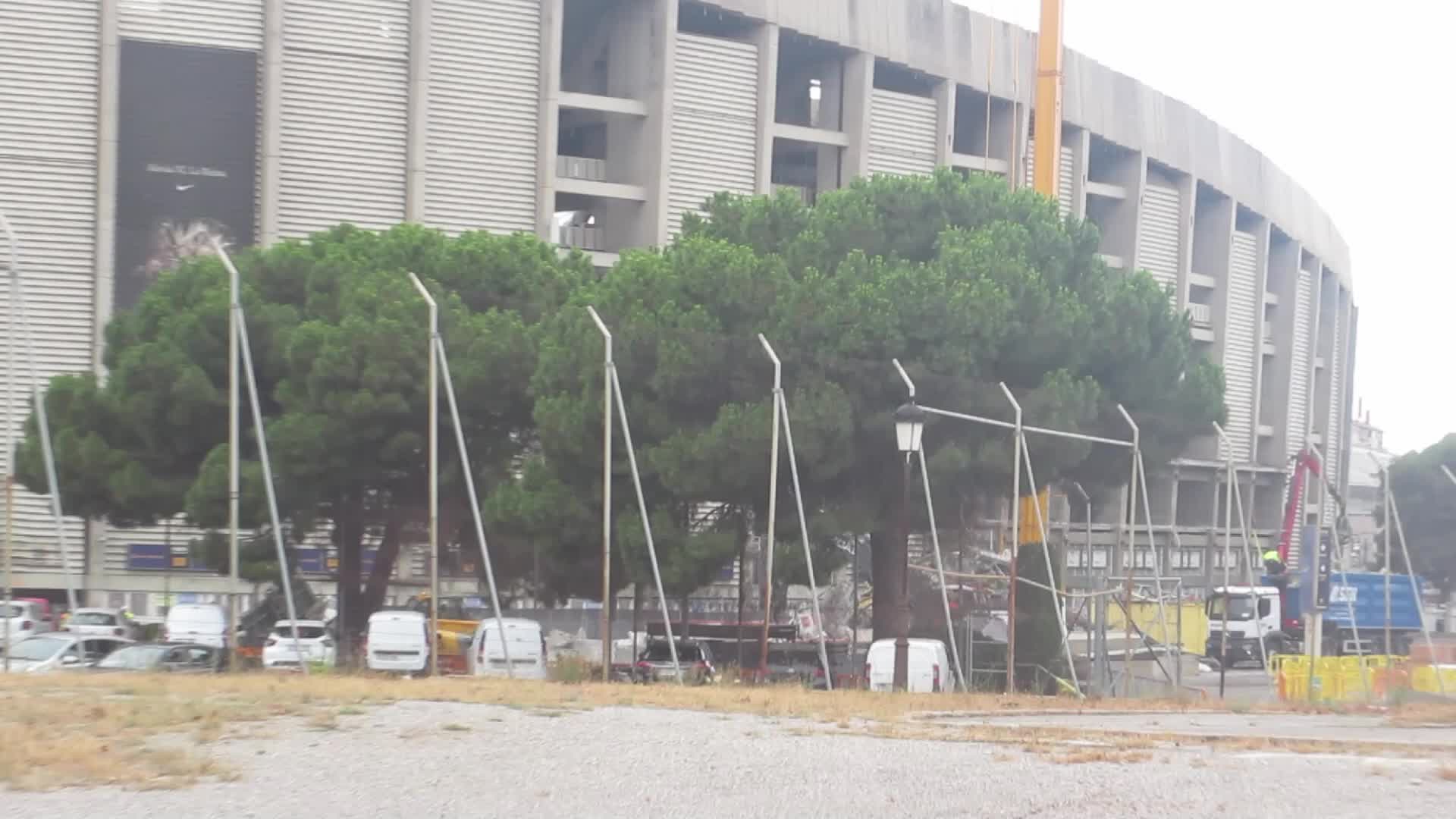 The demolition of the third stand of the Spotify Camp Nou continues