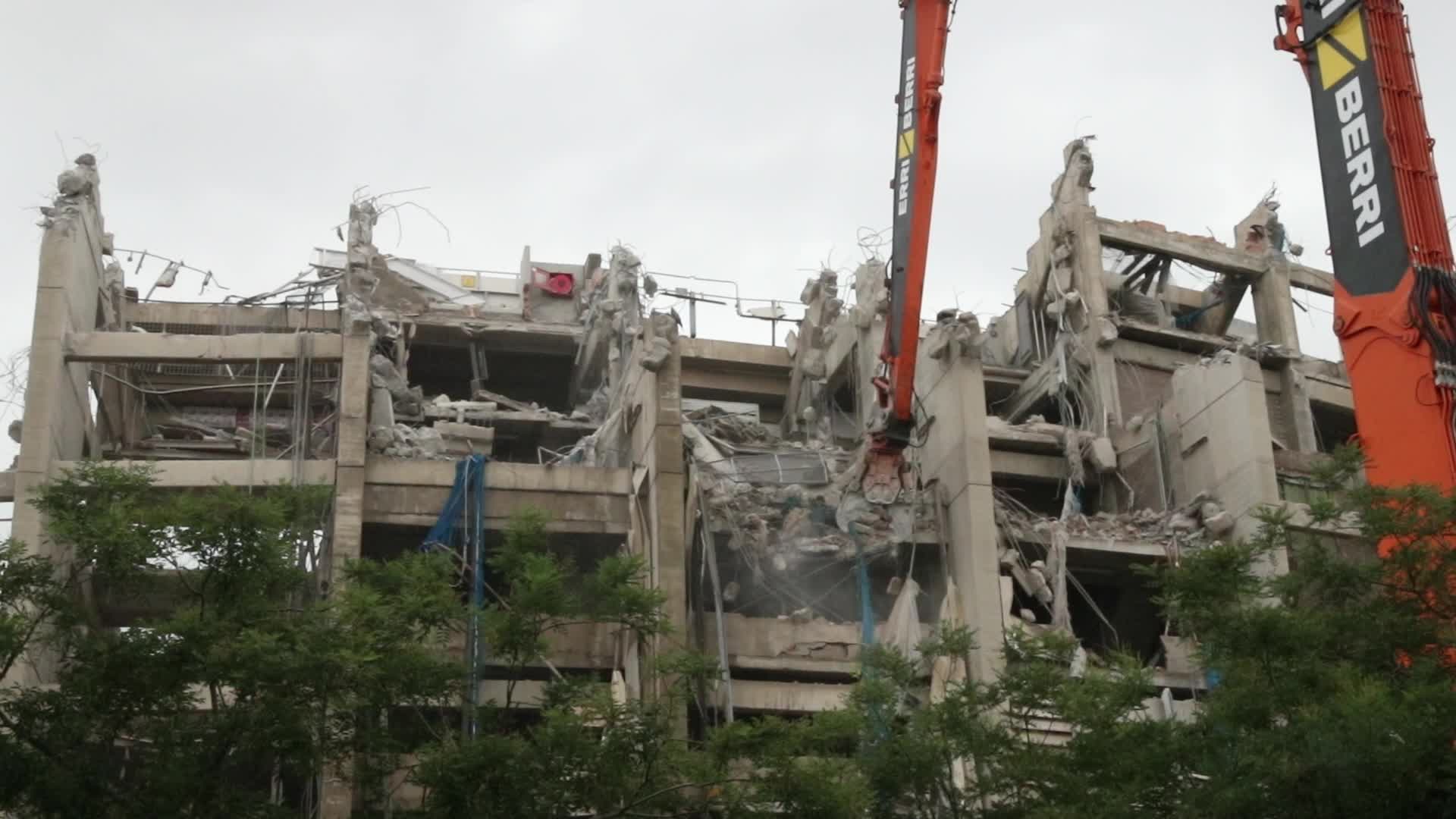 The demolition of the third stand of the Spotify Camp Nou continues