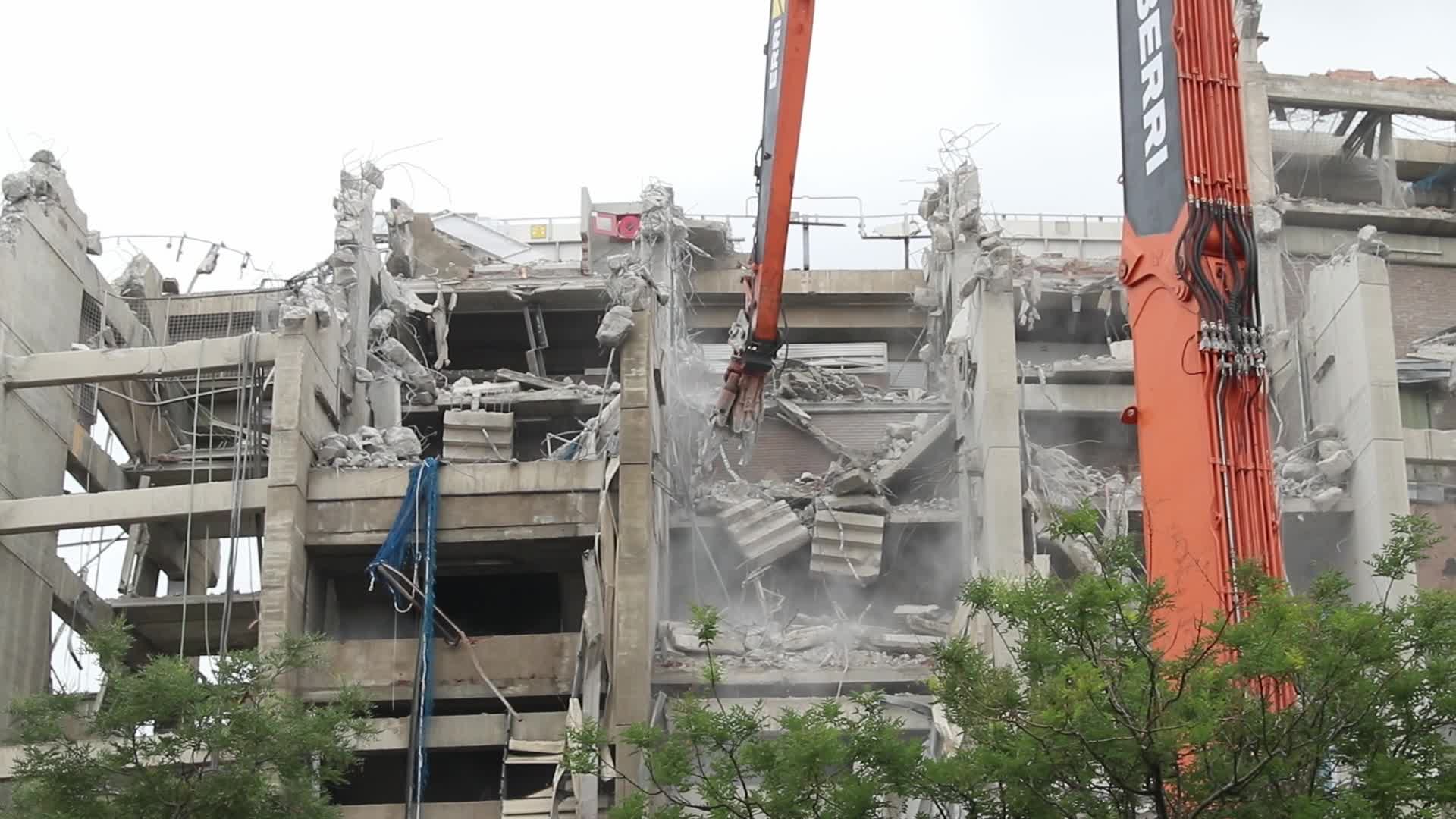 The demolition of the third stand of the Spotify Camp Nou continues